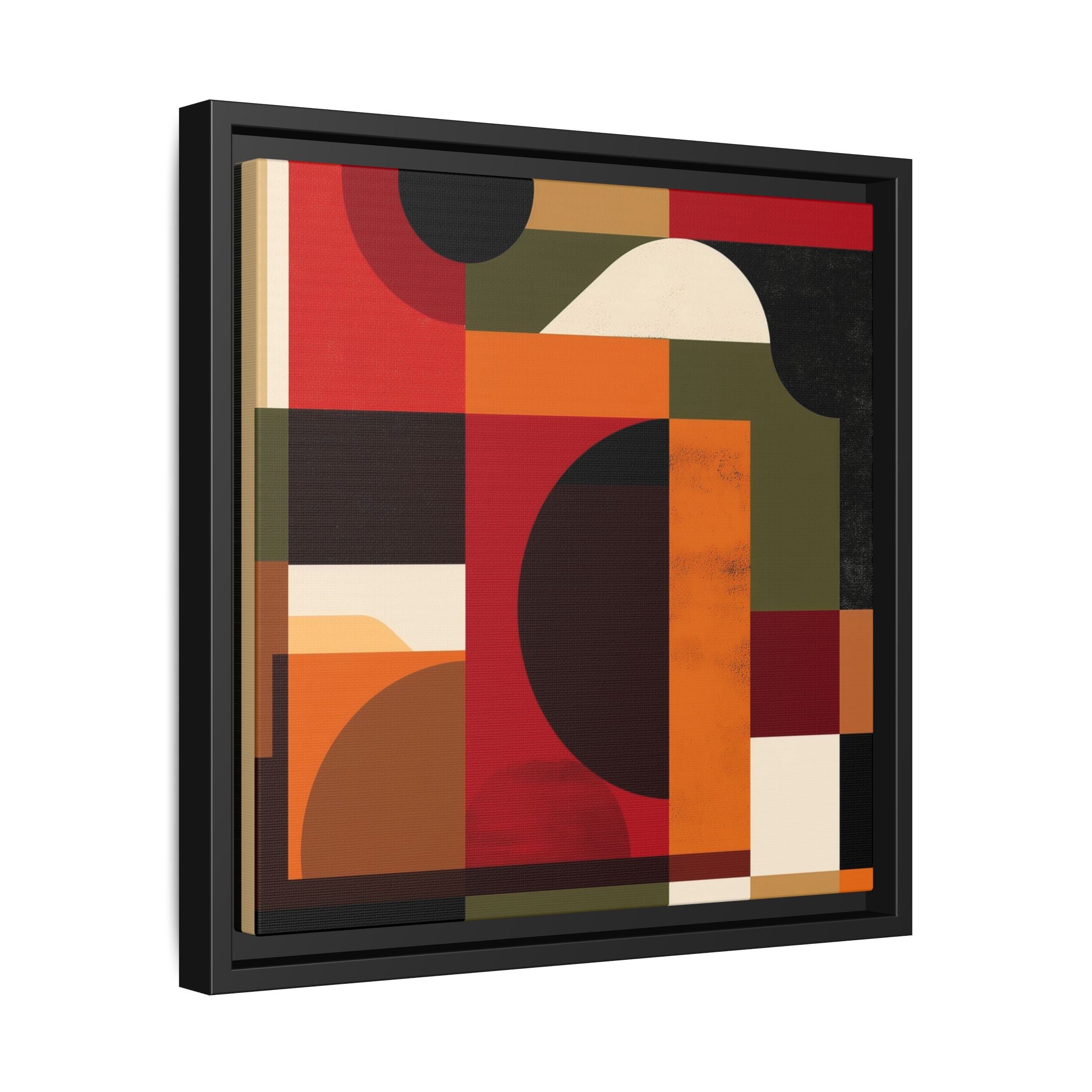 Geometric Convergence: Abstract Bauhaus Design, Constructivist Color Blocks, Architectural Art Composition   |   Custom Orders Accepted