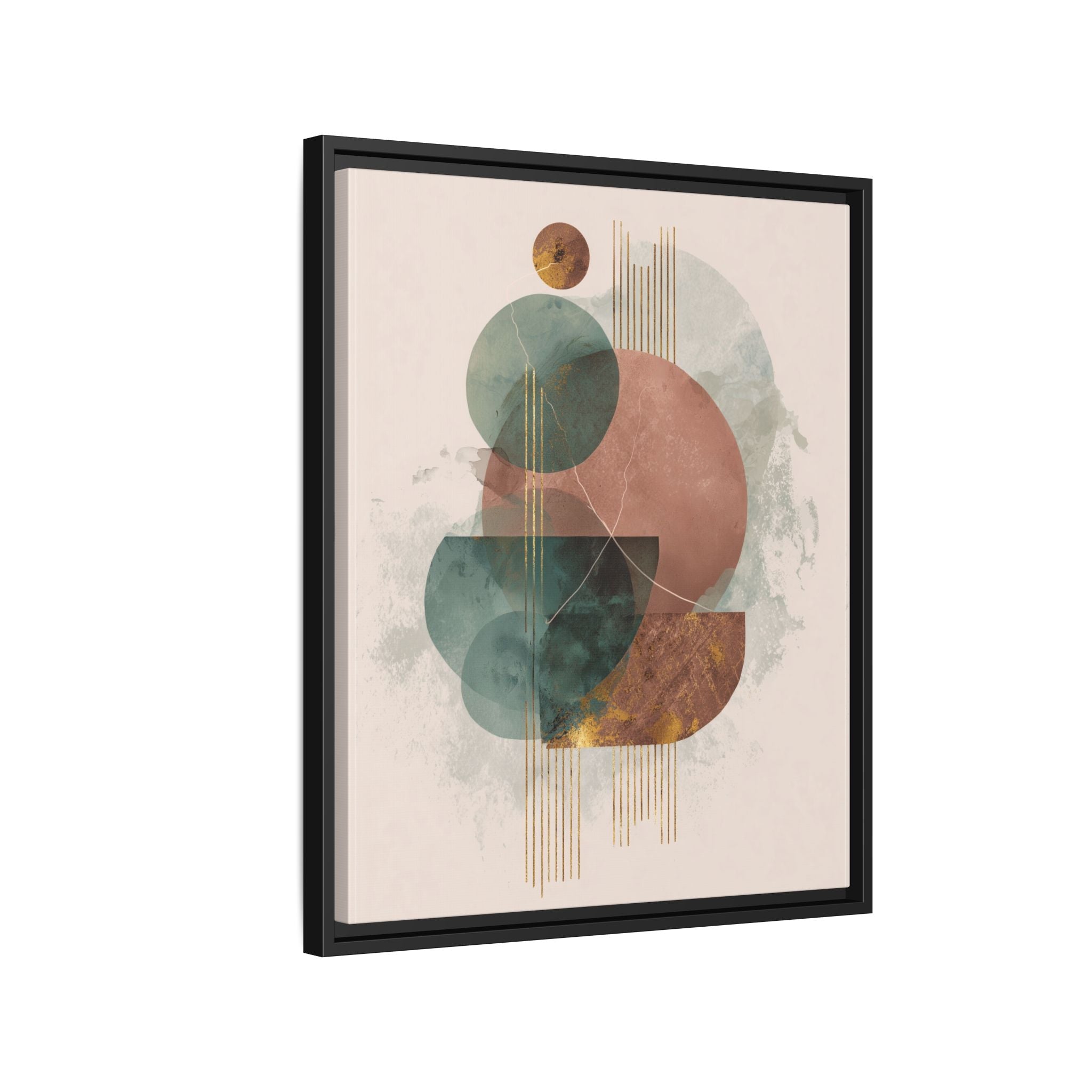 Translucent Geometries: Abstract Circles, Mid-Century Minimalism, Watercolor Layers   |   Custom Orders Accepted