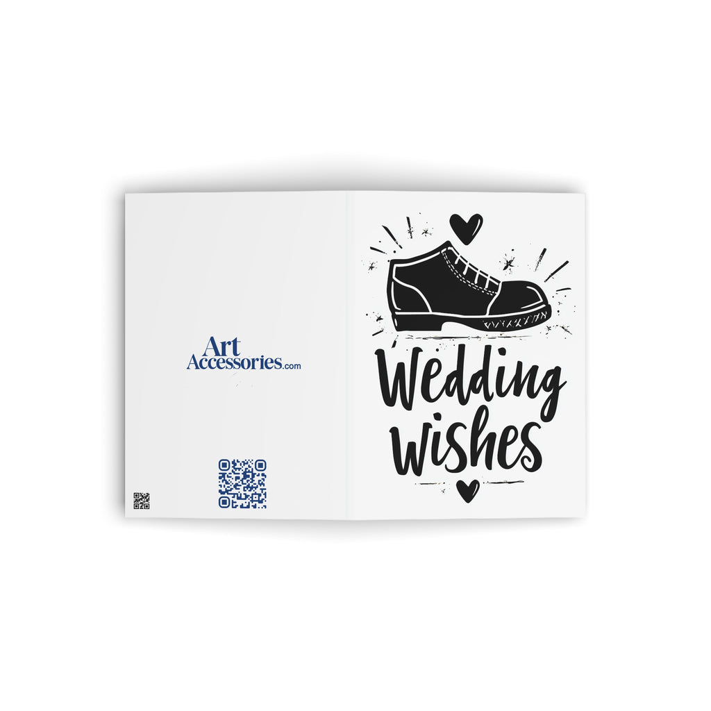 Wedding Wishes Greeting Card — Cute Shoe Illustration