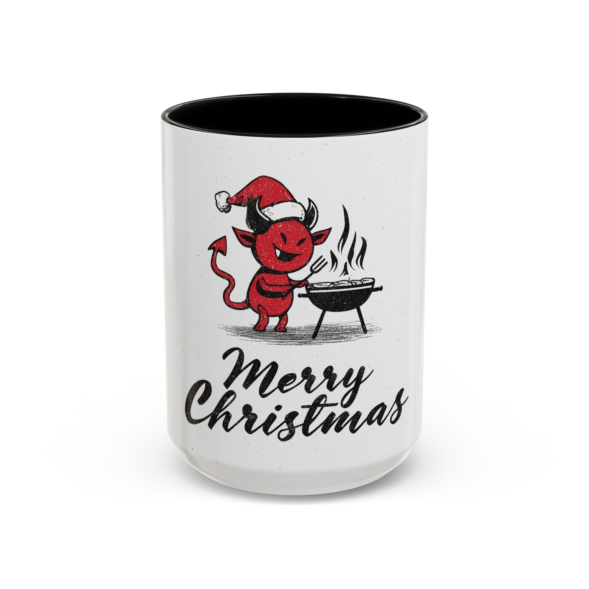 Funny Christmas Coffee Mug - Merry Christmas Devil Design, Holiday Gift, Seasonal Decor, Cute Mug, Kitchen Accessory