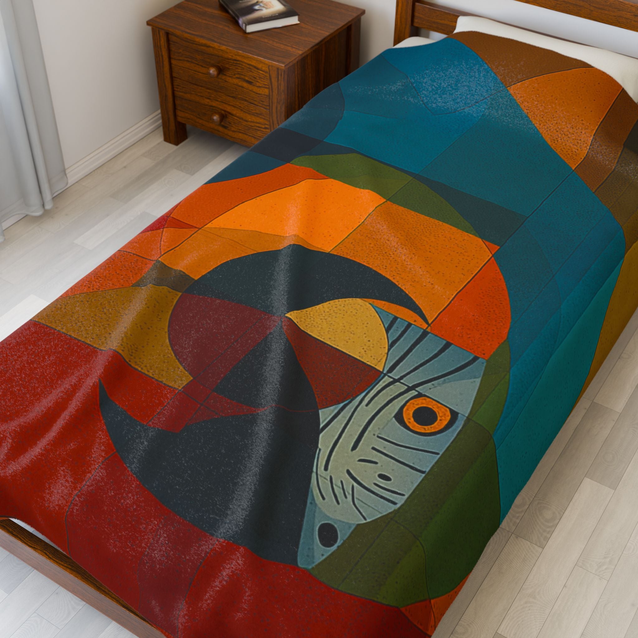 Geometric Parrot: Cubist Digital Illustration, Tropical Bird Abstract Art   |    Custom Orders Available