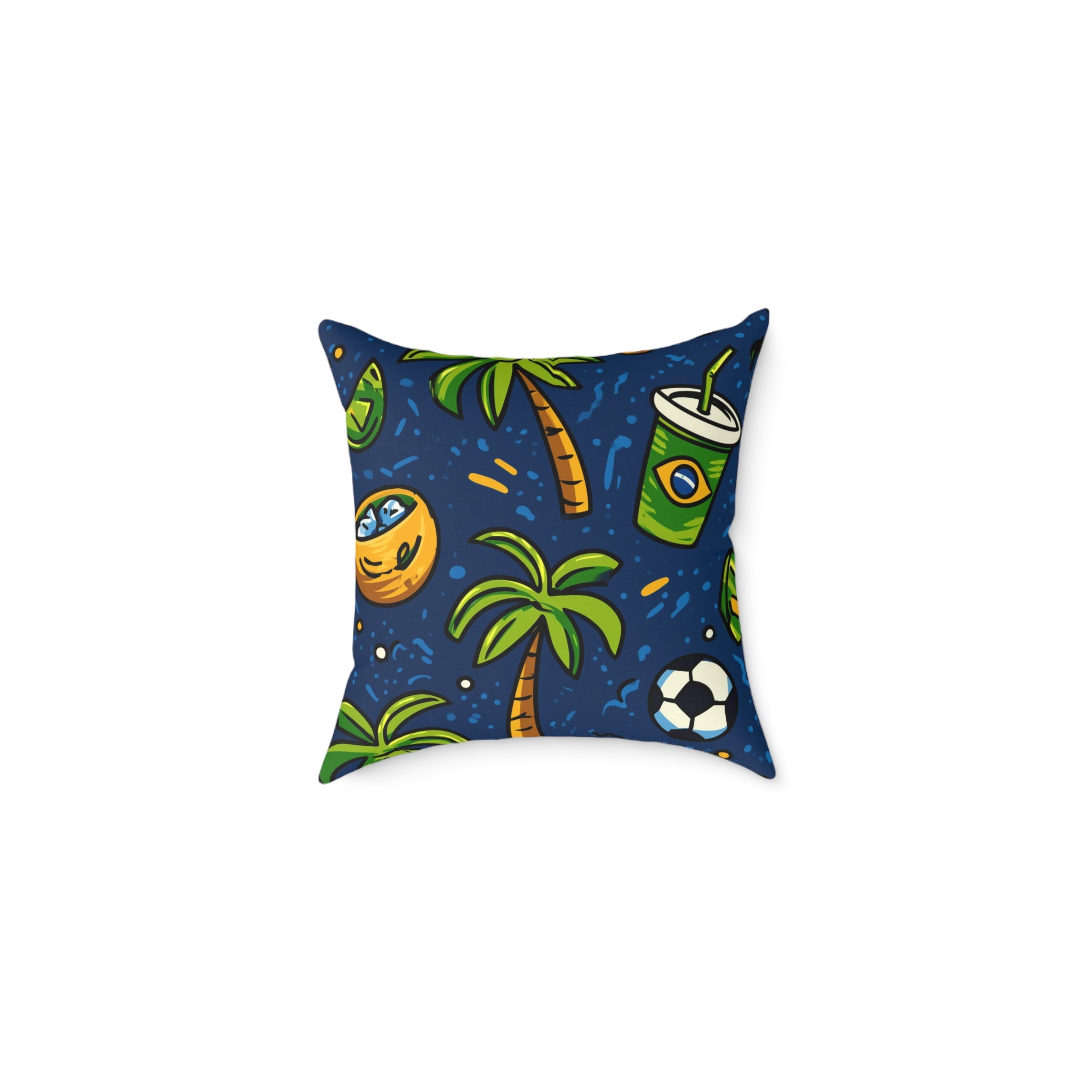 Brazil-Themed Square Poly Canvas Pillow, Boho Decorative Cushion, Living Room Accent, Gift for Nature Lovers, Eco-Friendly [...]