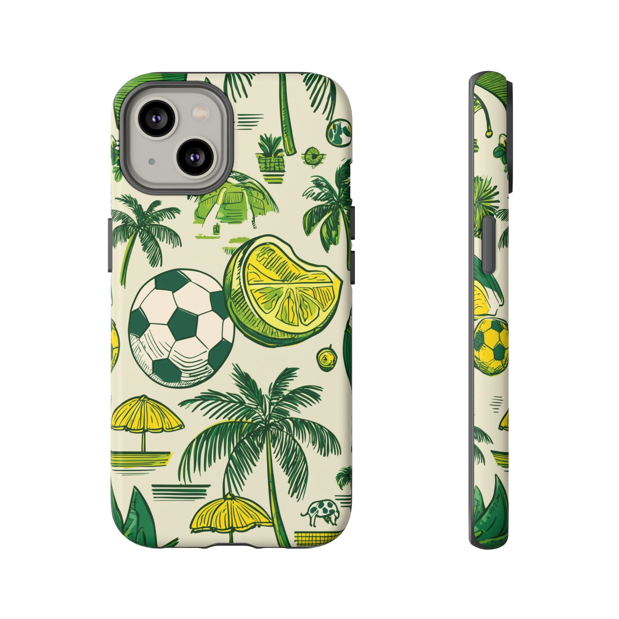 Summer Tough Cases: Sporty Tropical Phone Case, Fun Beach Vibe Phone Accessory, Summer Travel Gift, Colorful Phone Cover, Casual Style Tech