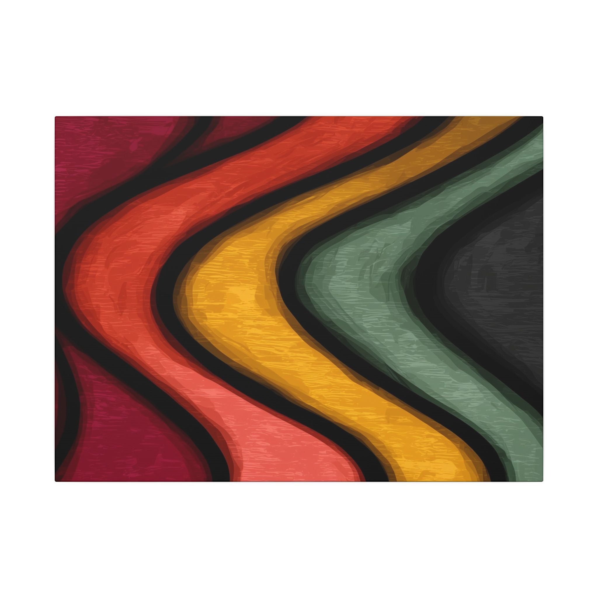 Autumnal Waves: Sinuous Organic Abstractions, Warm Color Landscape, Rhythmic Painterly Flow   |   Custom Orders Accepted