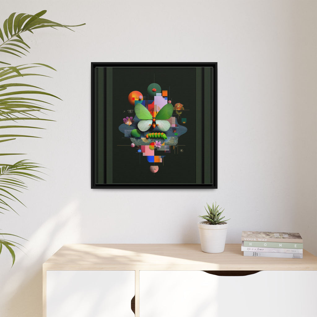 Metamorphosis Geometry Framed Print : Digital Nature Synthesis, Butterfly Abstraction   |  Personalized & Custom Orders Available