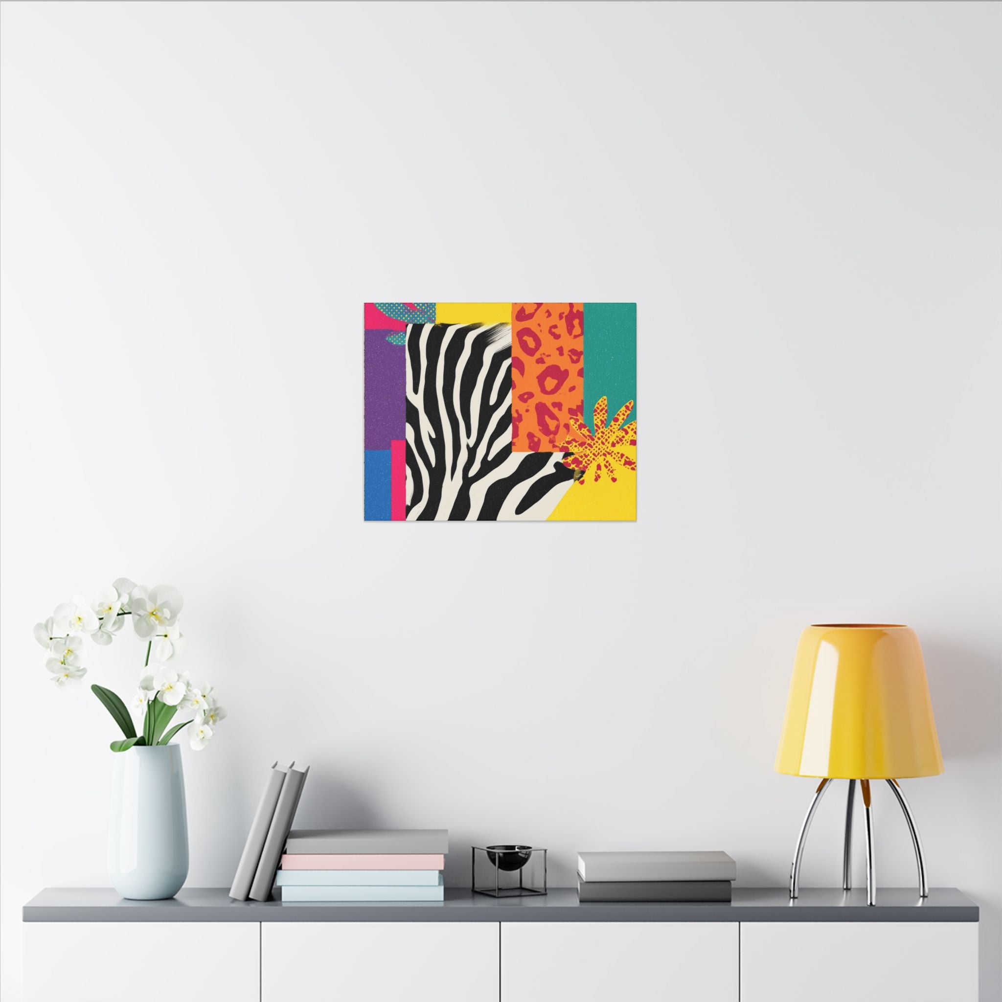 Pop Geometry: Zebra Leopard Fusion, Geometric Color Block, Modern Abstract Design   |   Custom Orders Accepted