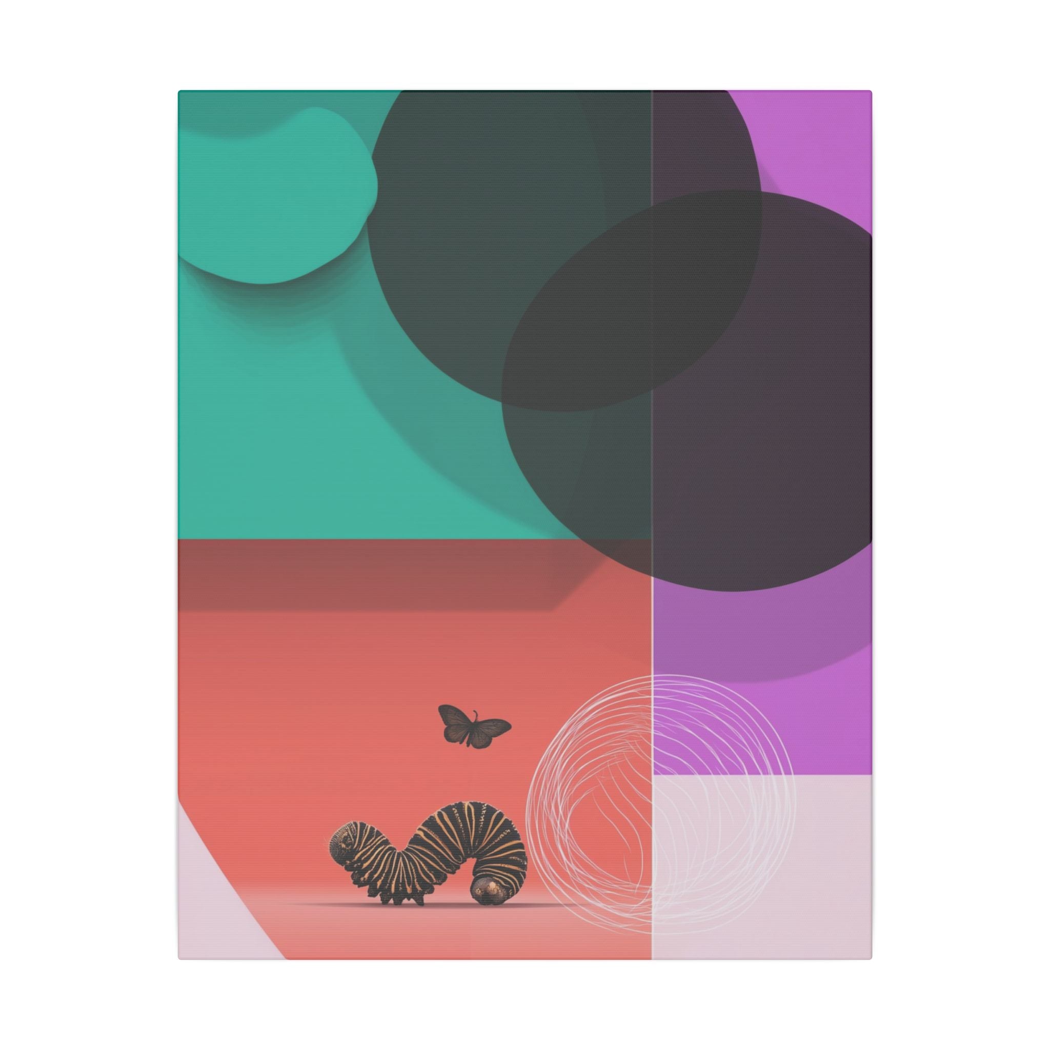 Metamorphosis in Geometry: Abstract Insect Design, Translucent Color Quadrants   |    Custom Orders Available