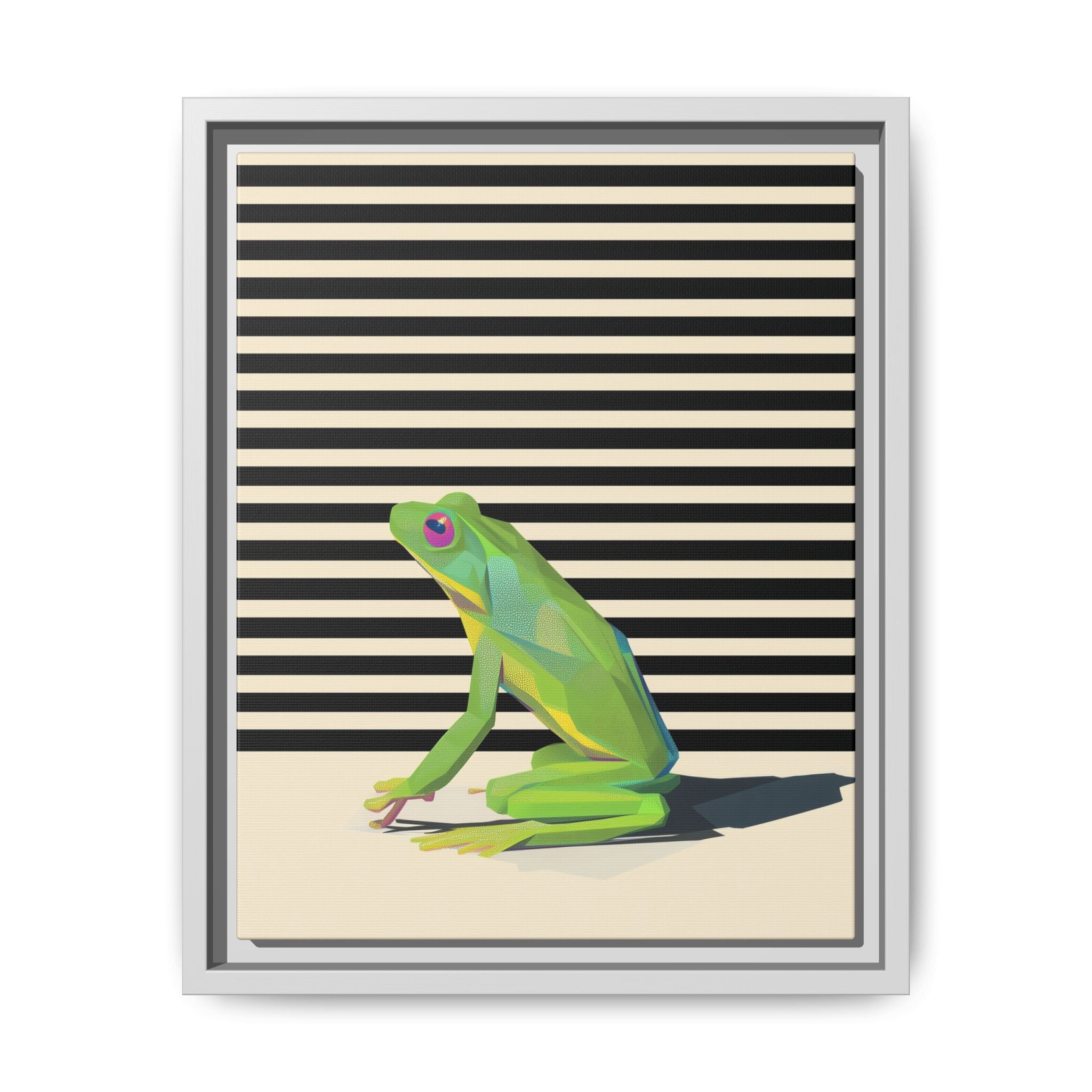 Geometric Frog Persona: Modern Wildlife Illustration, Vibrant Graphic Design   |  Personalized & Custom Orders Available