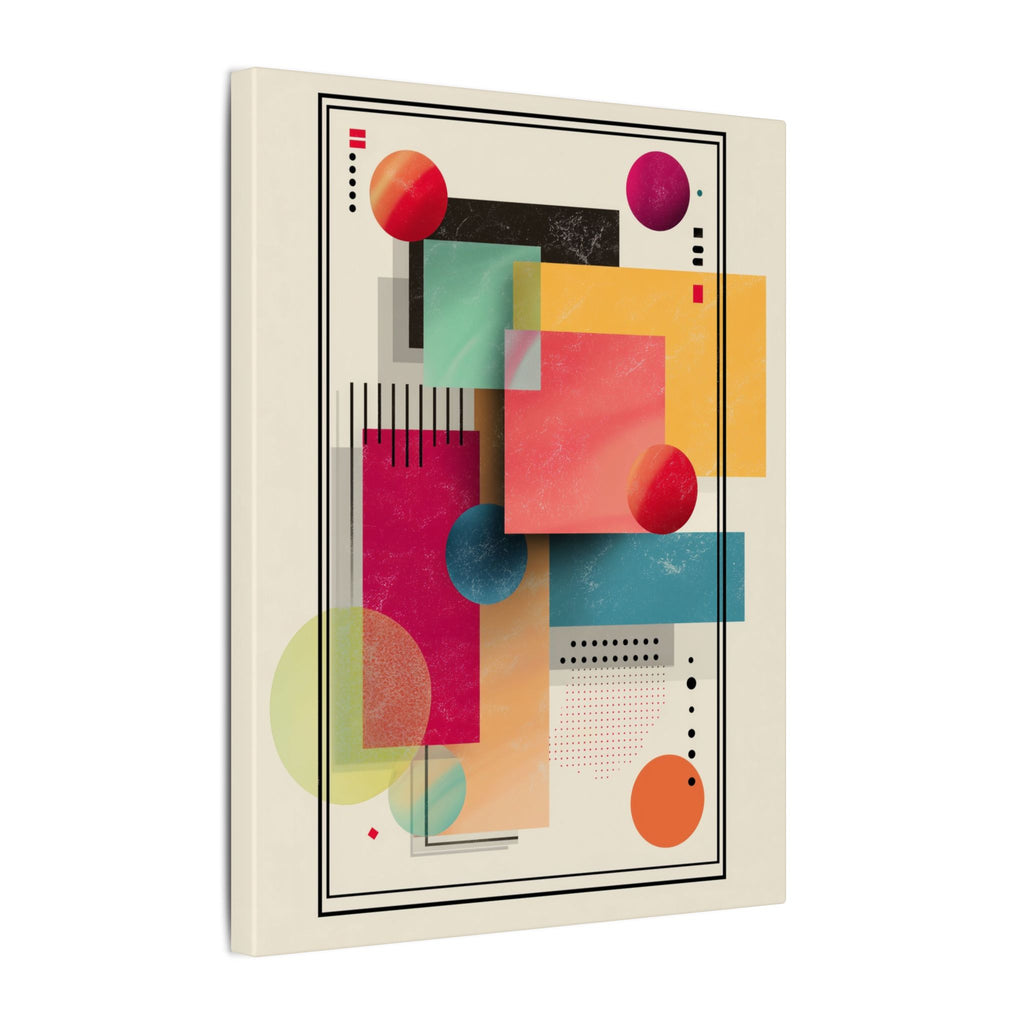 Geometric Dynamism: Bauhaus Abstraction, Translucent Shapes, Modernist Composition   |   Custom Orders Accepted