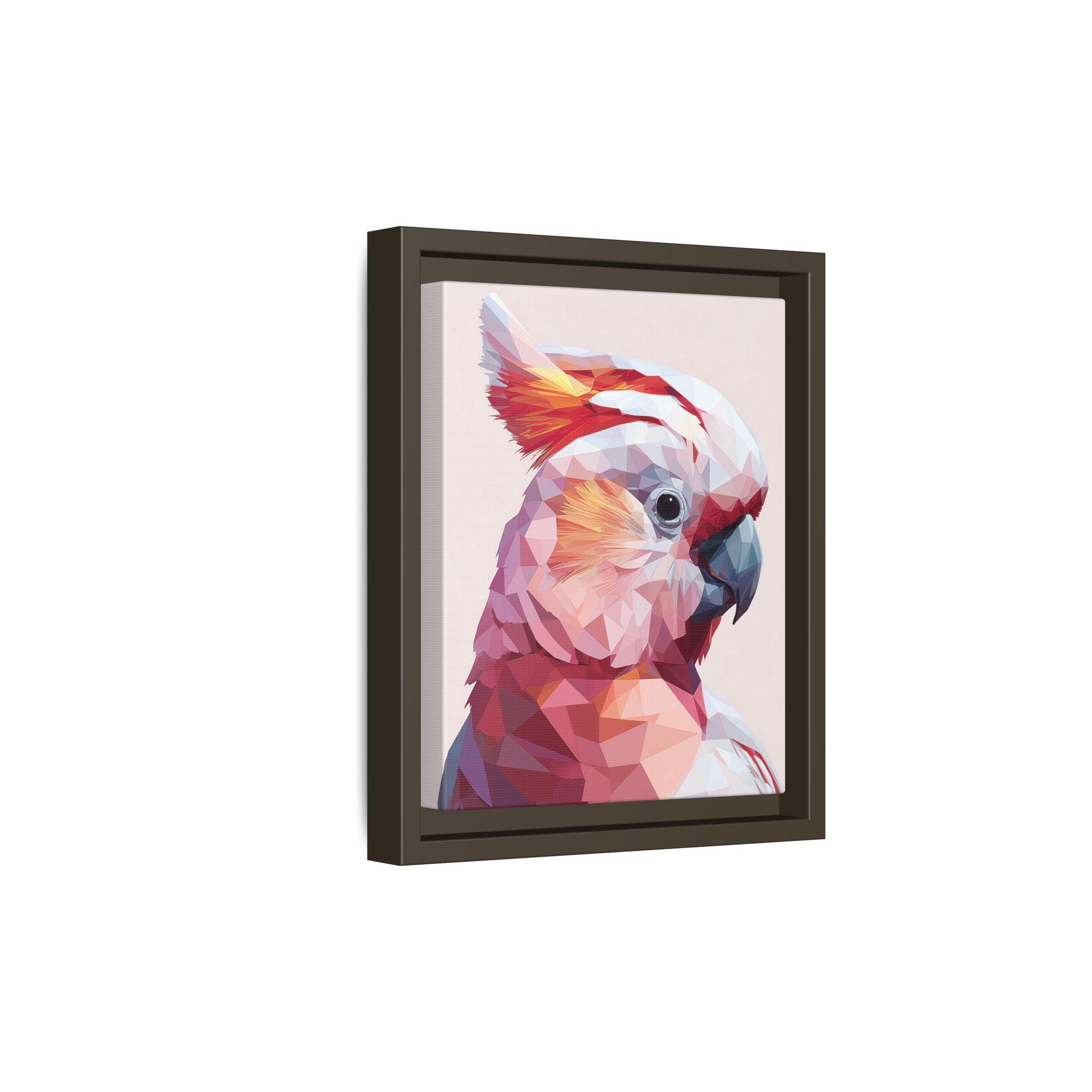 Prismatic Cockatoo: Geometric Bird Portrait, Low-Poly Digital Art   |  Personalized & Custom Orders Available