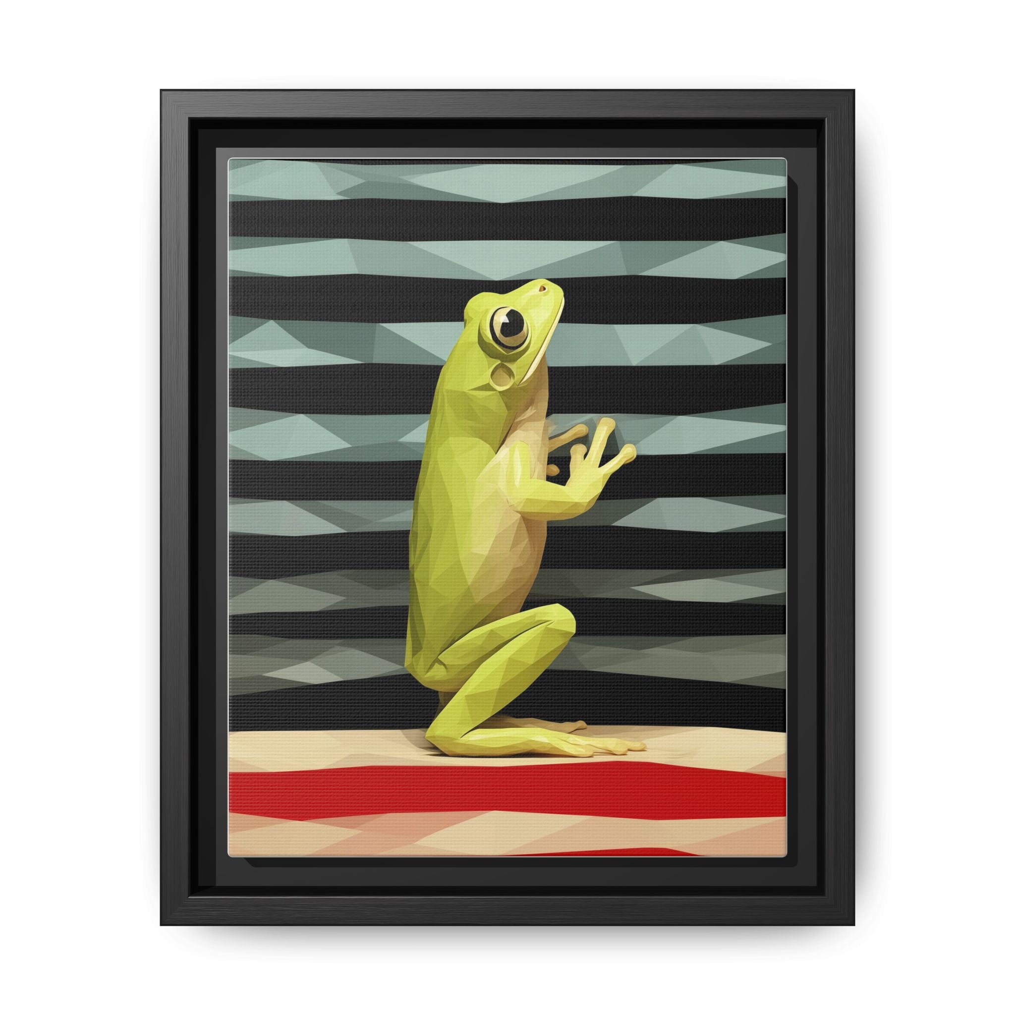 Geometric Frog Ascendant: Low-Poly Digital Amphibian, Architectural Nature Art   |    Custom Orders Available