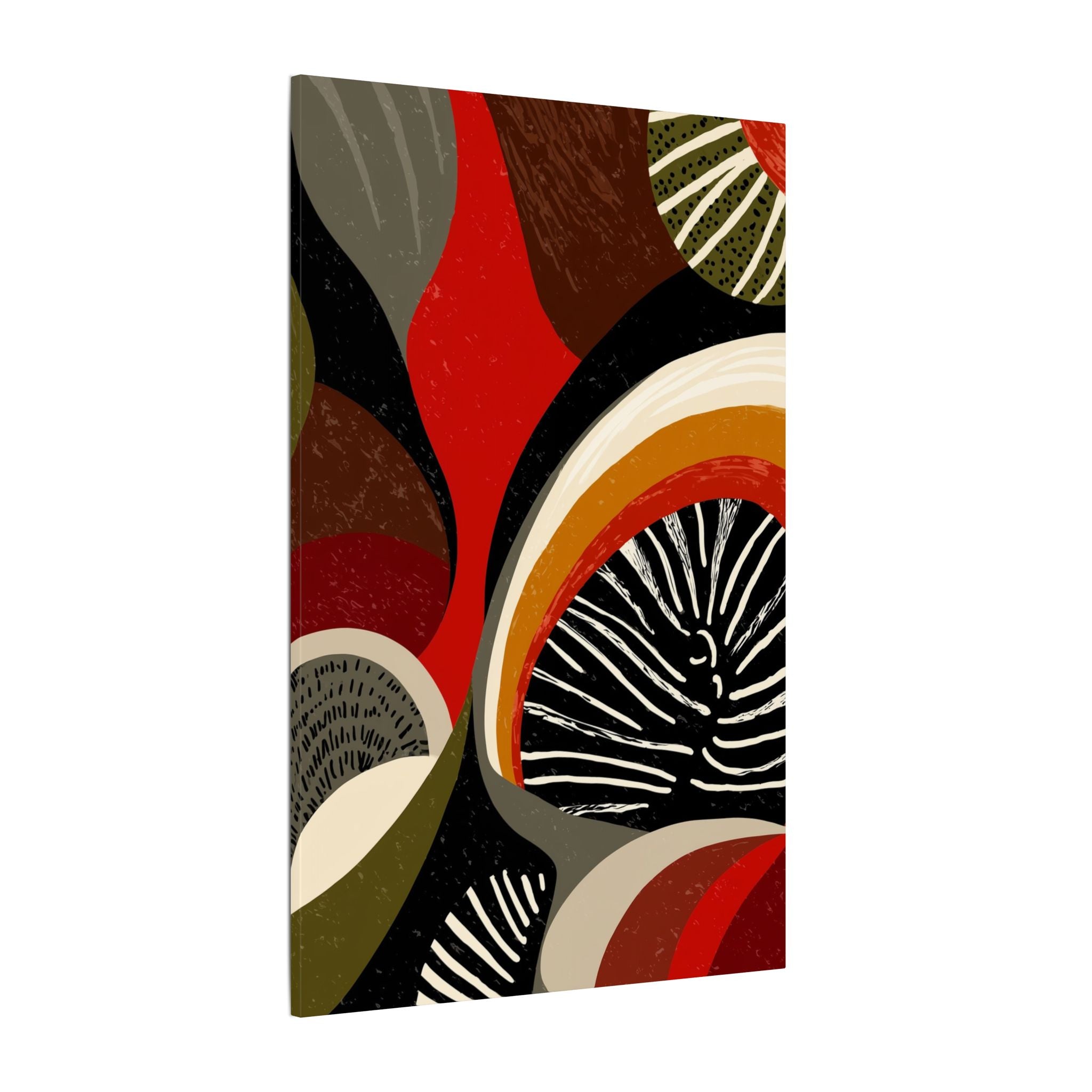 Harmonic Convergence: Organic Geometry, Mid-Century Modern Abstract, Earthy Palette Composition   |   Custom Orders Accepted