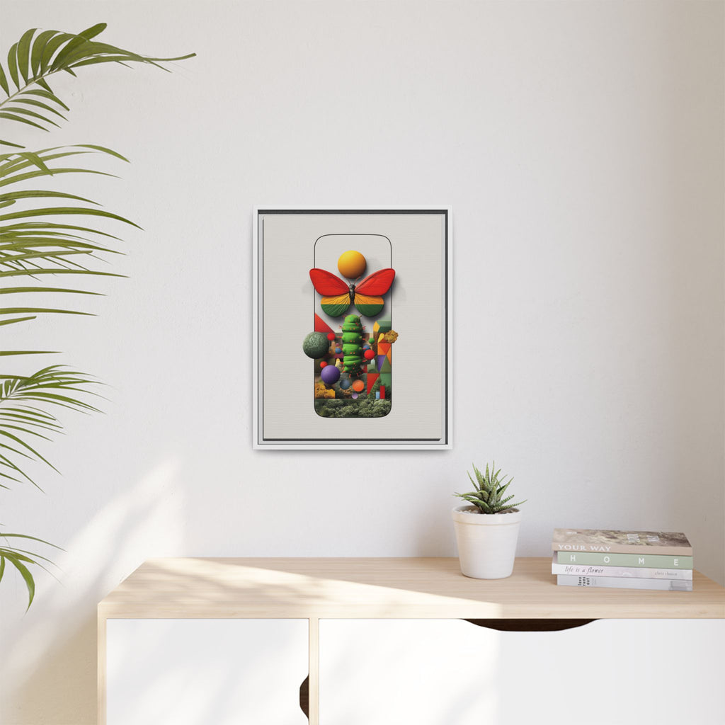 Metamorphosis Framed Print : Geometric Nature Transformation, Vibrant Butterfly Composition   |  Personalized & Custom Orders Available