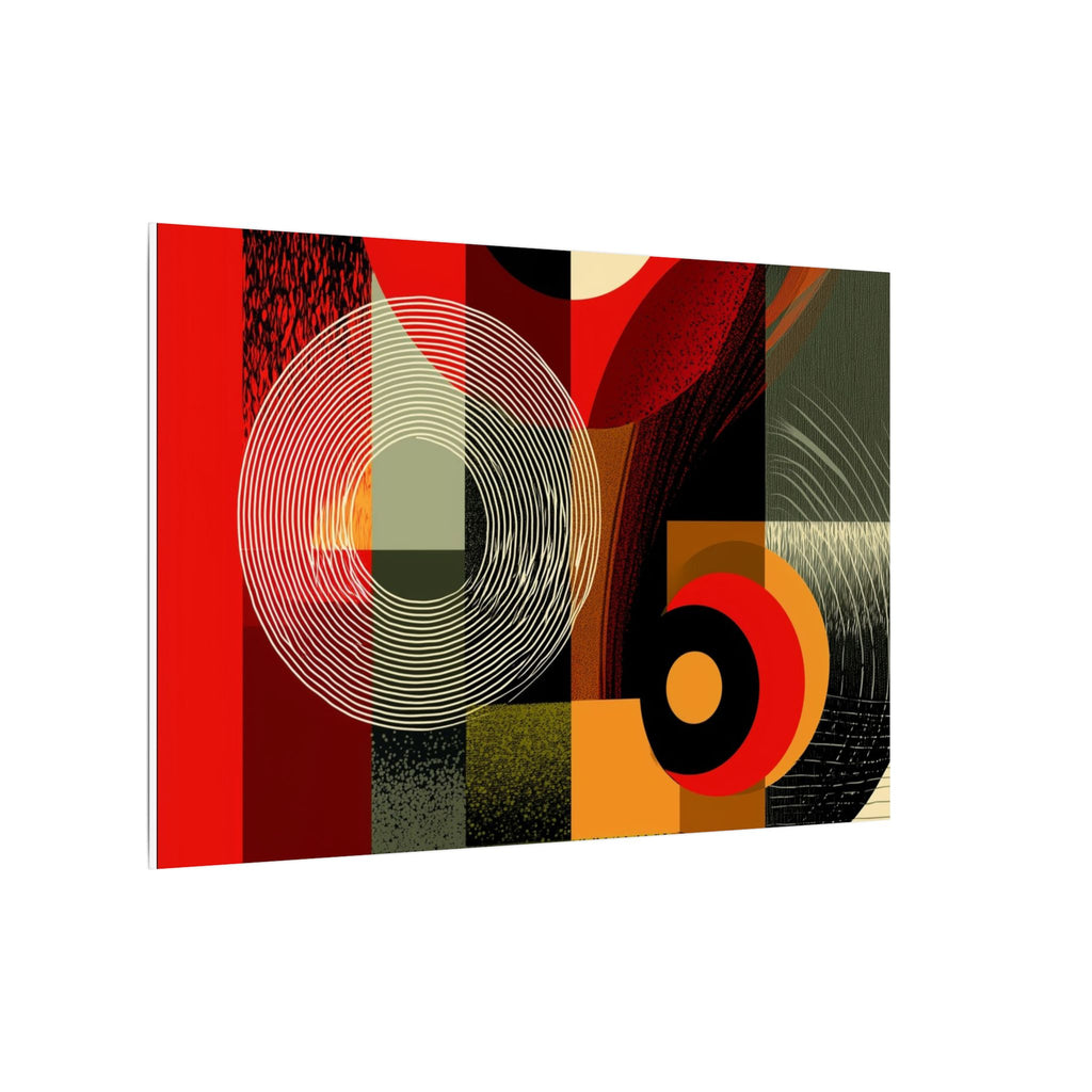 Geometric Convergence: Mid-Century Modern Abstract, Constructivist Design Principles, Bold Chromatic Composition   |   Custom Orders