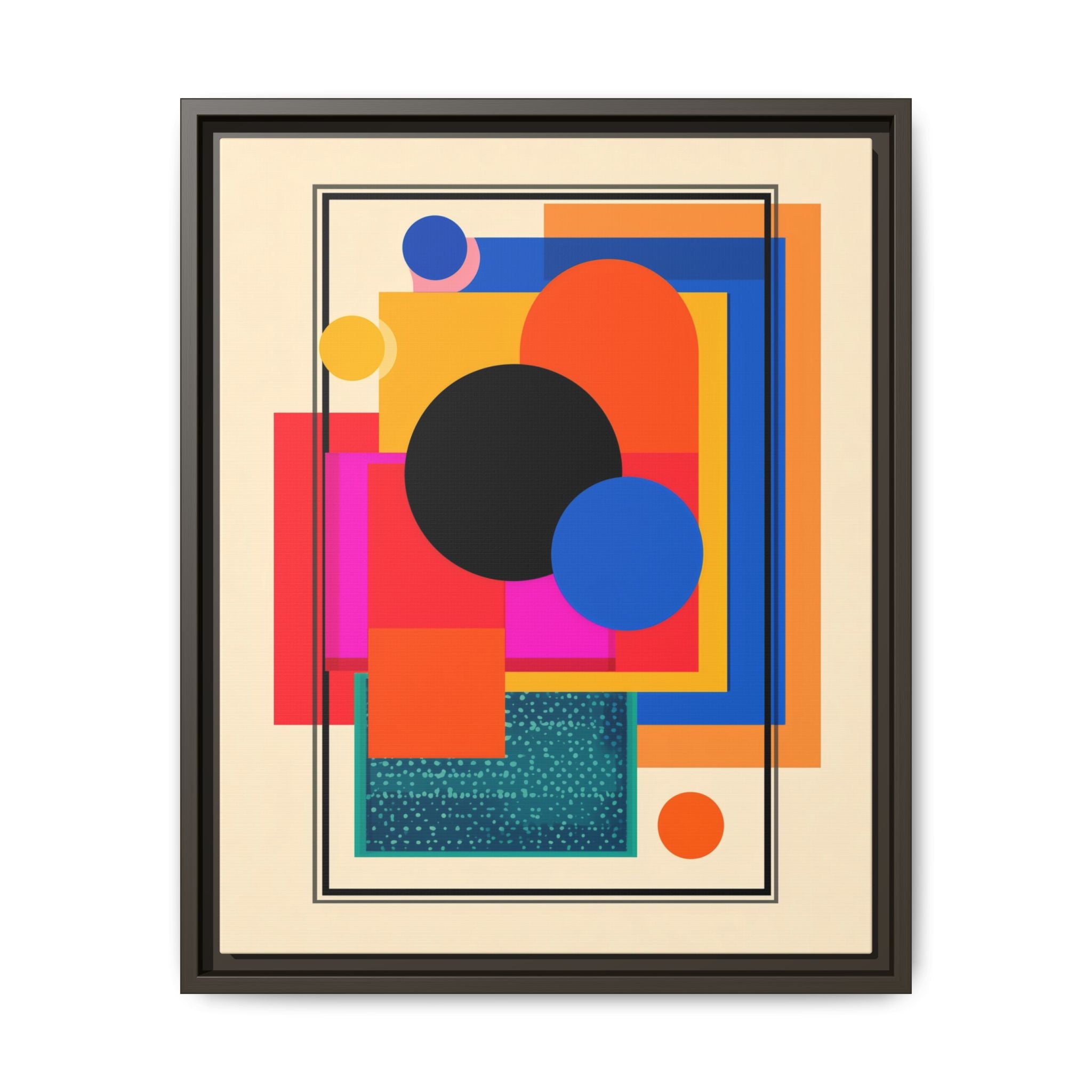 Geometric Harmony: Abstract Color Blocks, Mid-Century Modern Design, Minimalist Art Composition   |   Custom Orders Accepted