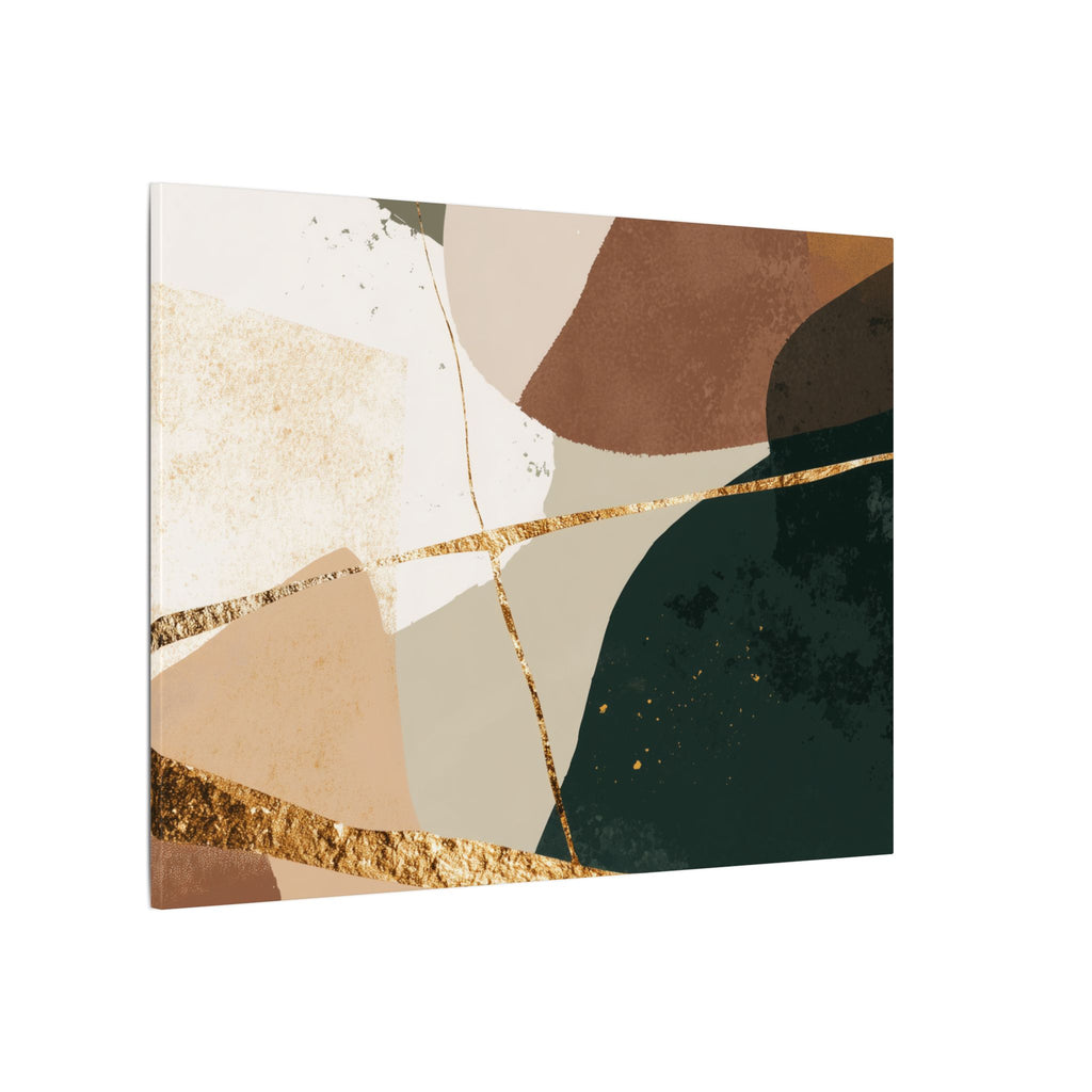 Canvas Print, Abstract Earthy Gold Wall Art, Modern Designer Home Decor, Stretched Matte Canvas; Thick, Multi-Size, Office Decor