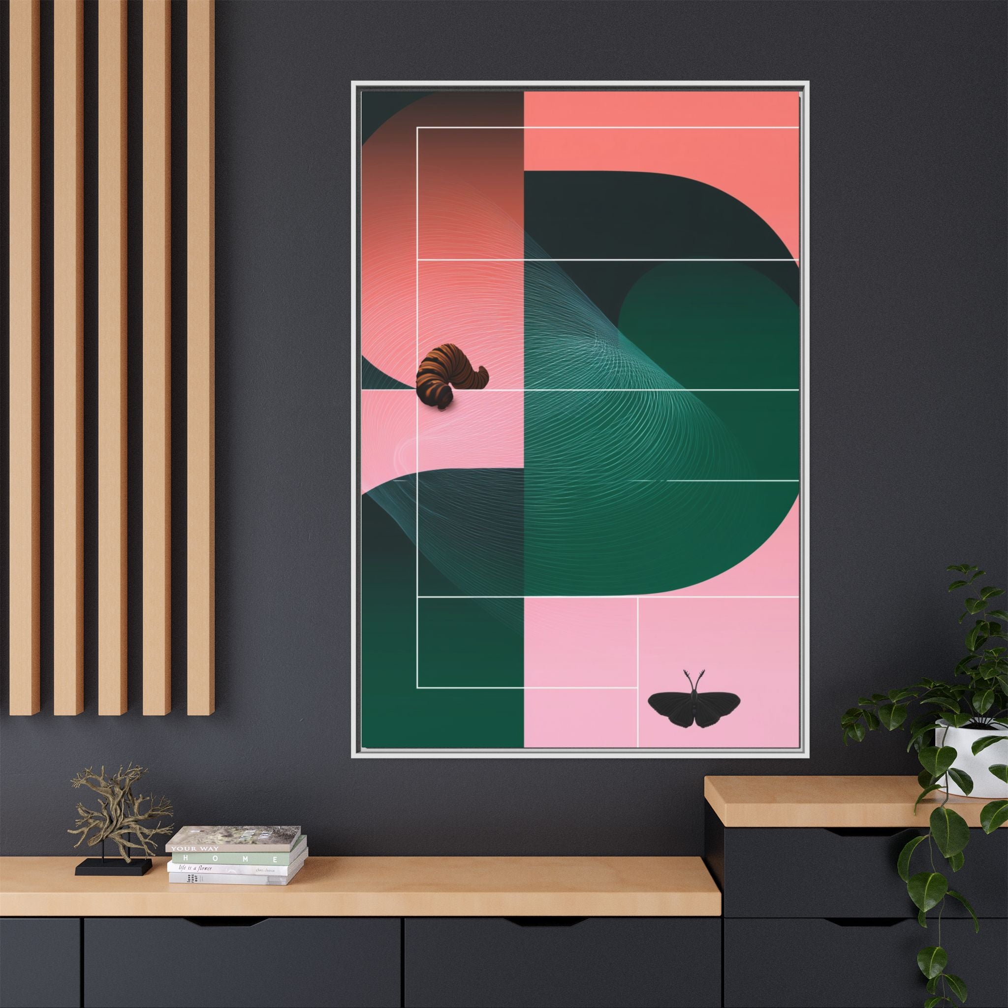 Metamorphic Geometric Framed Print : Abstract Graphic Design, Contemporary Digital Art Composition   |  Custom Orders Available
