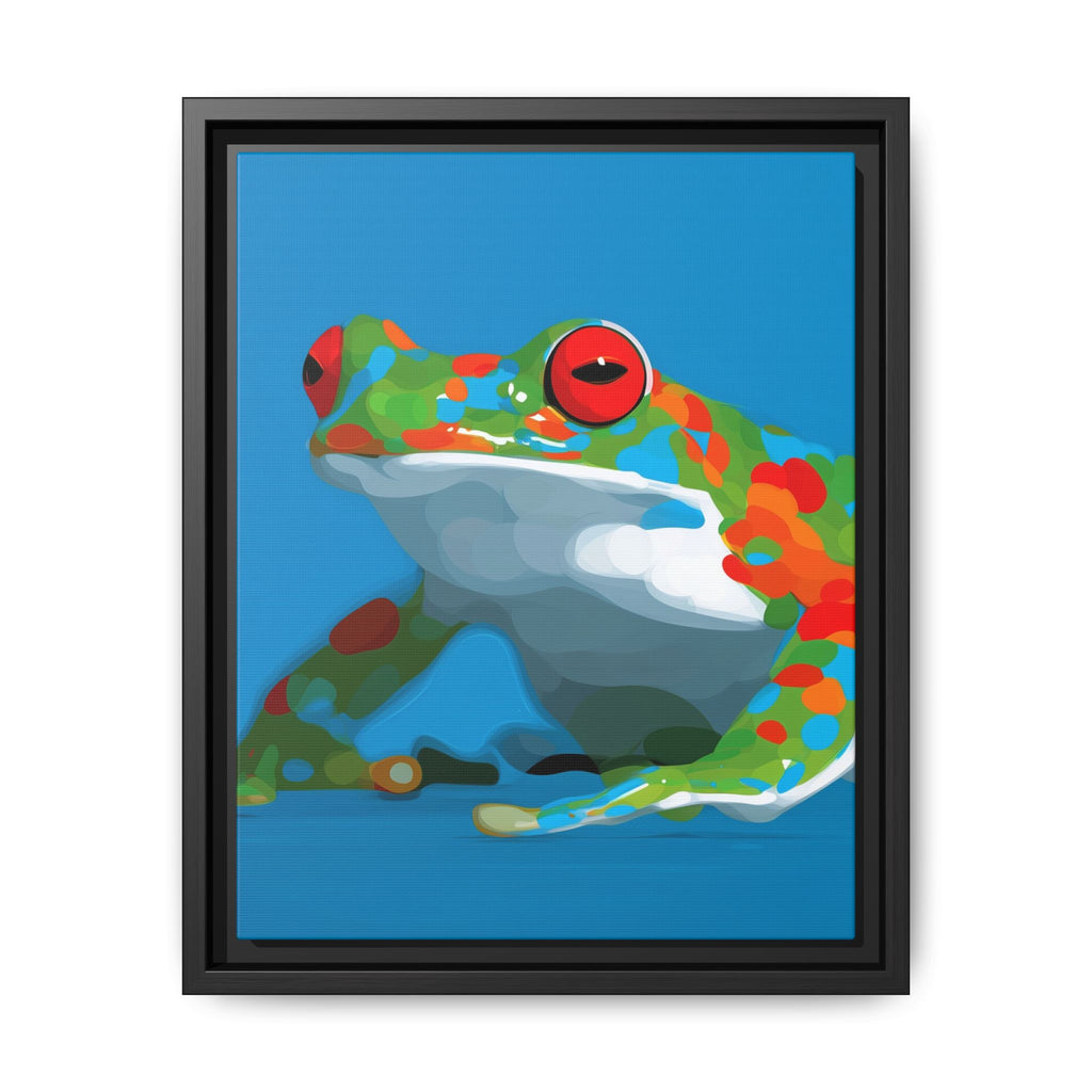 Chromatic Amphibian Framed Print : Mosaic Frog Vector Art, Modern Wildlife Illustration   |  Personalized & Custom Orders Available