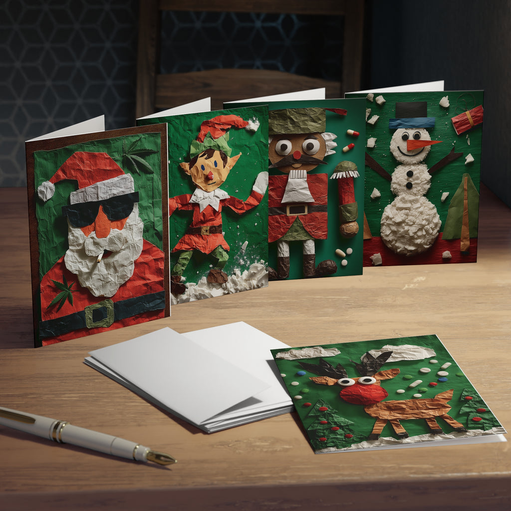 Christmas Greeting Cards - Adults Only Wild Design (5-Pack)