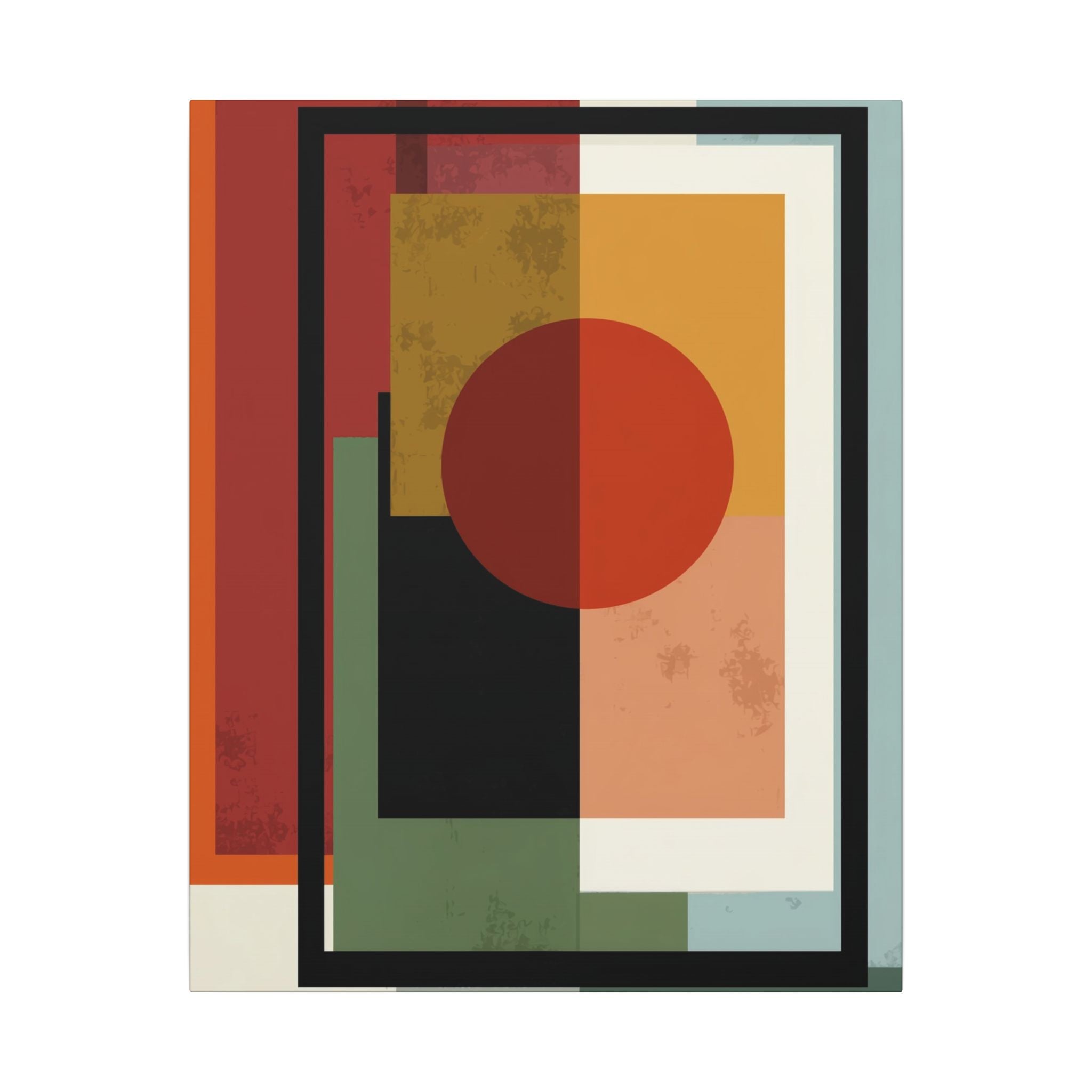 Geometric Harmony: Bauhaus Inspired Design, Mid-Century Modern Composition, Abstract Rectangular Layers   |   Custom Orders Accepted