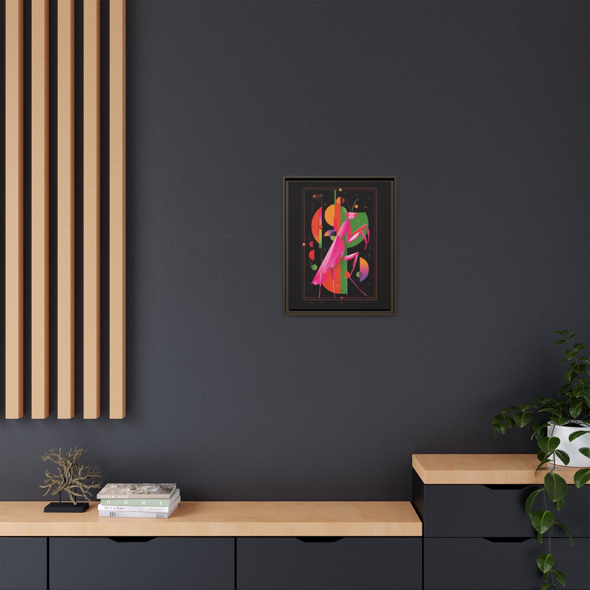 Celestial Mantis: Cubist Geometry, Cosmic Insect Portrait   |    Custom Orders Available