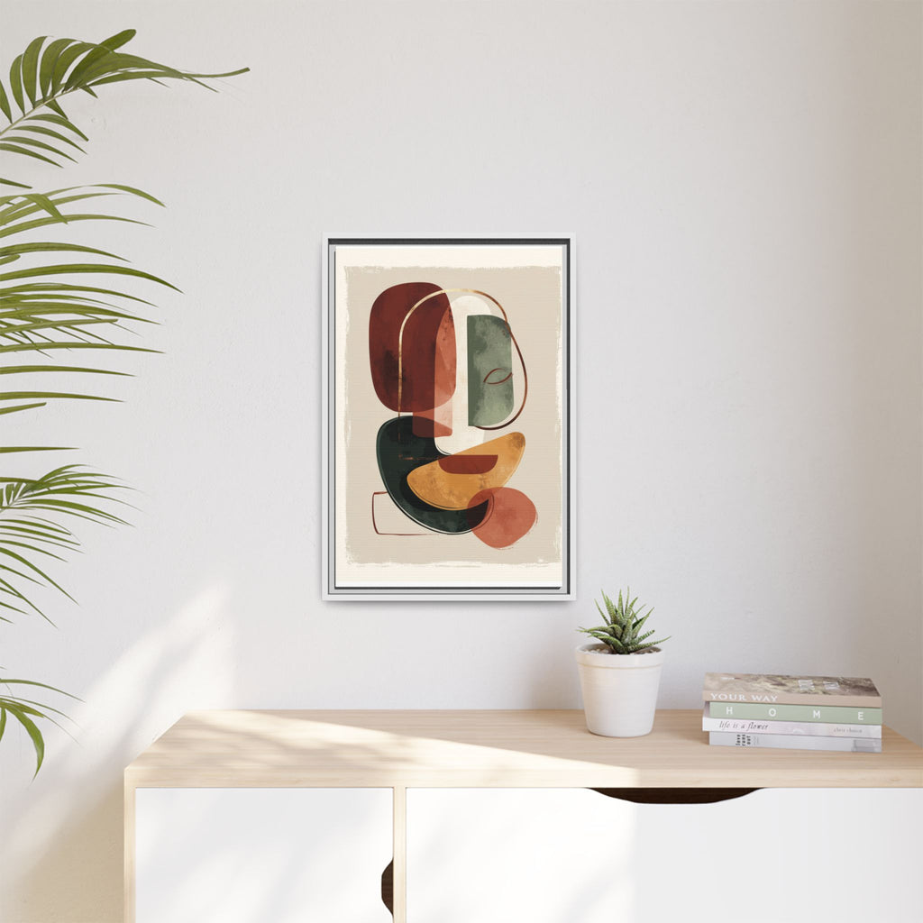 Layered Geometries: Mid-Century Modern Composition, Organic Abstract Design, Translucent Intersecting Shapes   |   Custom Orders Accepted