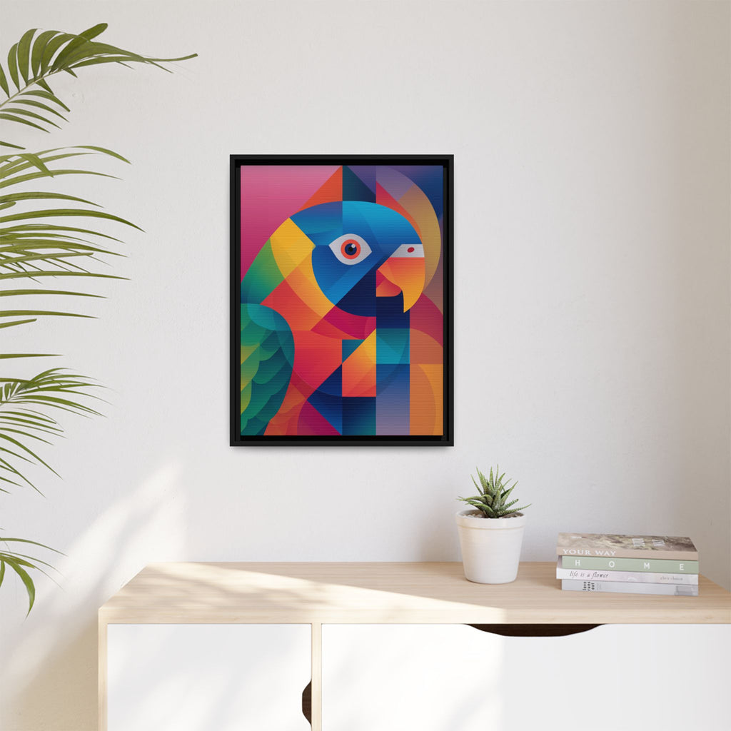 Cubist Parrot Prisma: Geometric Bird Design, Modern Angular Art   |    Custom Orders Available