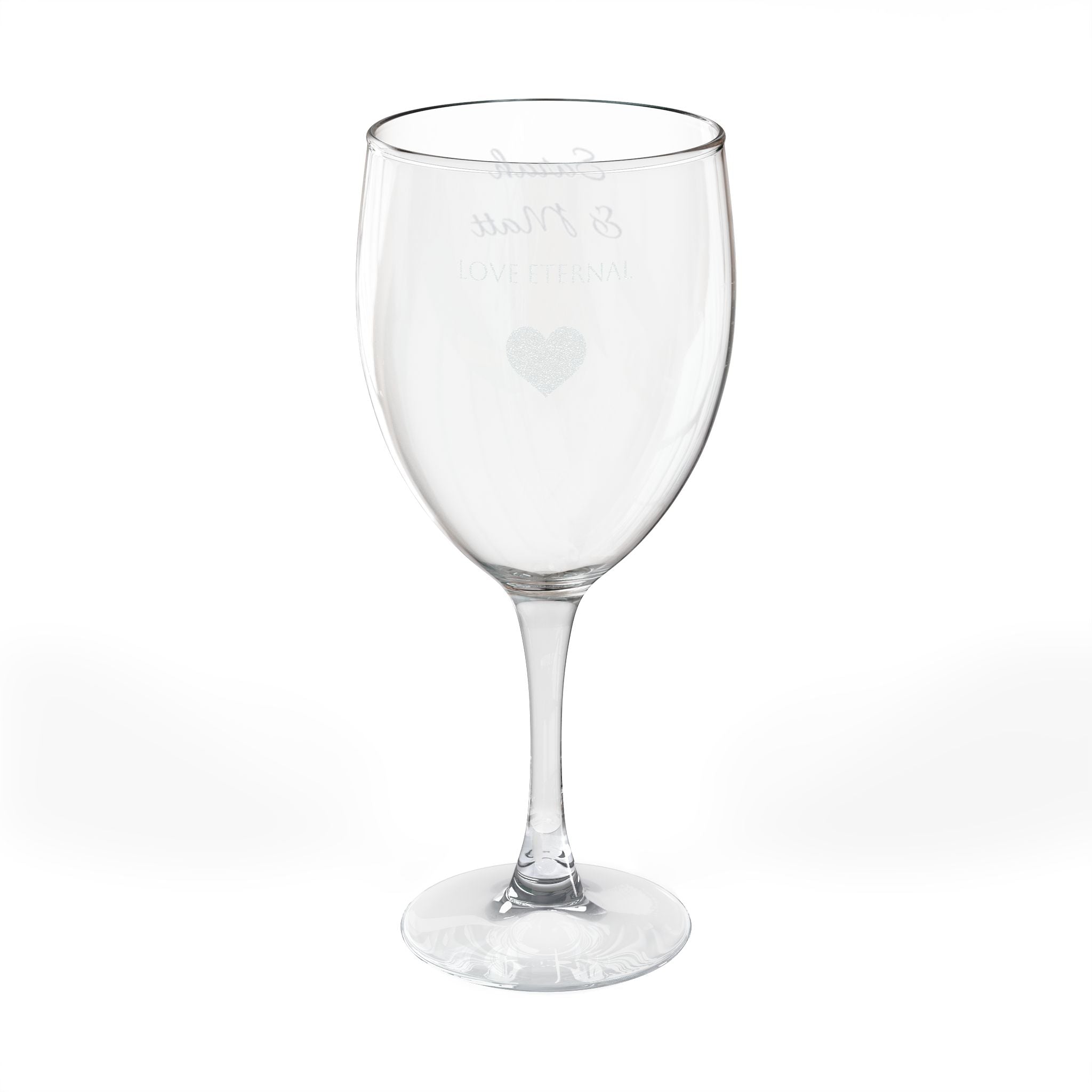 Personalized Wine Glass for Wedding Gift - Engraved Stemware Tumbler, Custom Bridal Shower Present, Anniversary Wineglass, Etched Party