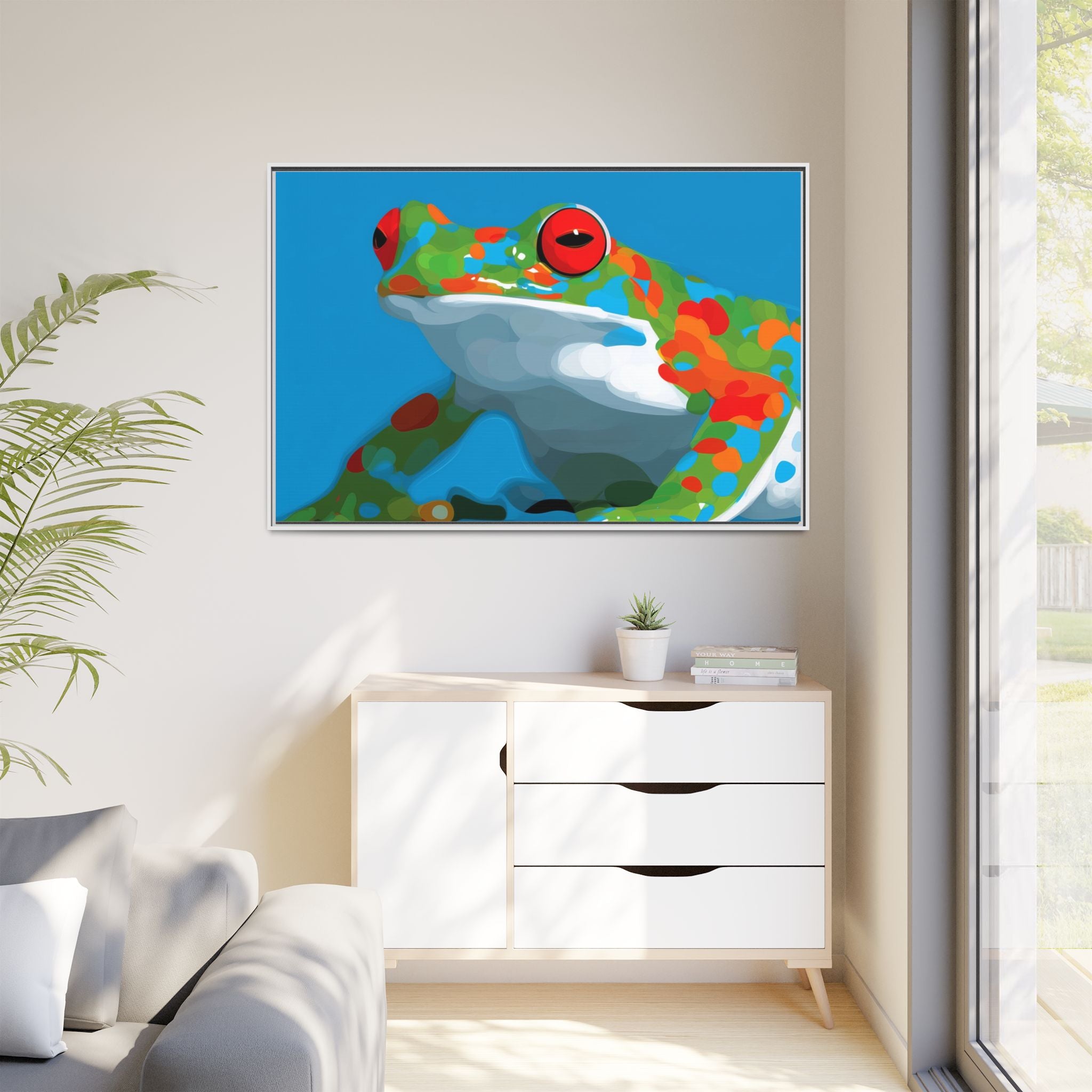 Mosaic Frog: Geometric Wildlife Art, Colorful Amphibian Print   |    Custom Orders Available
