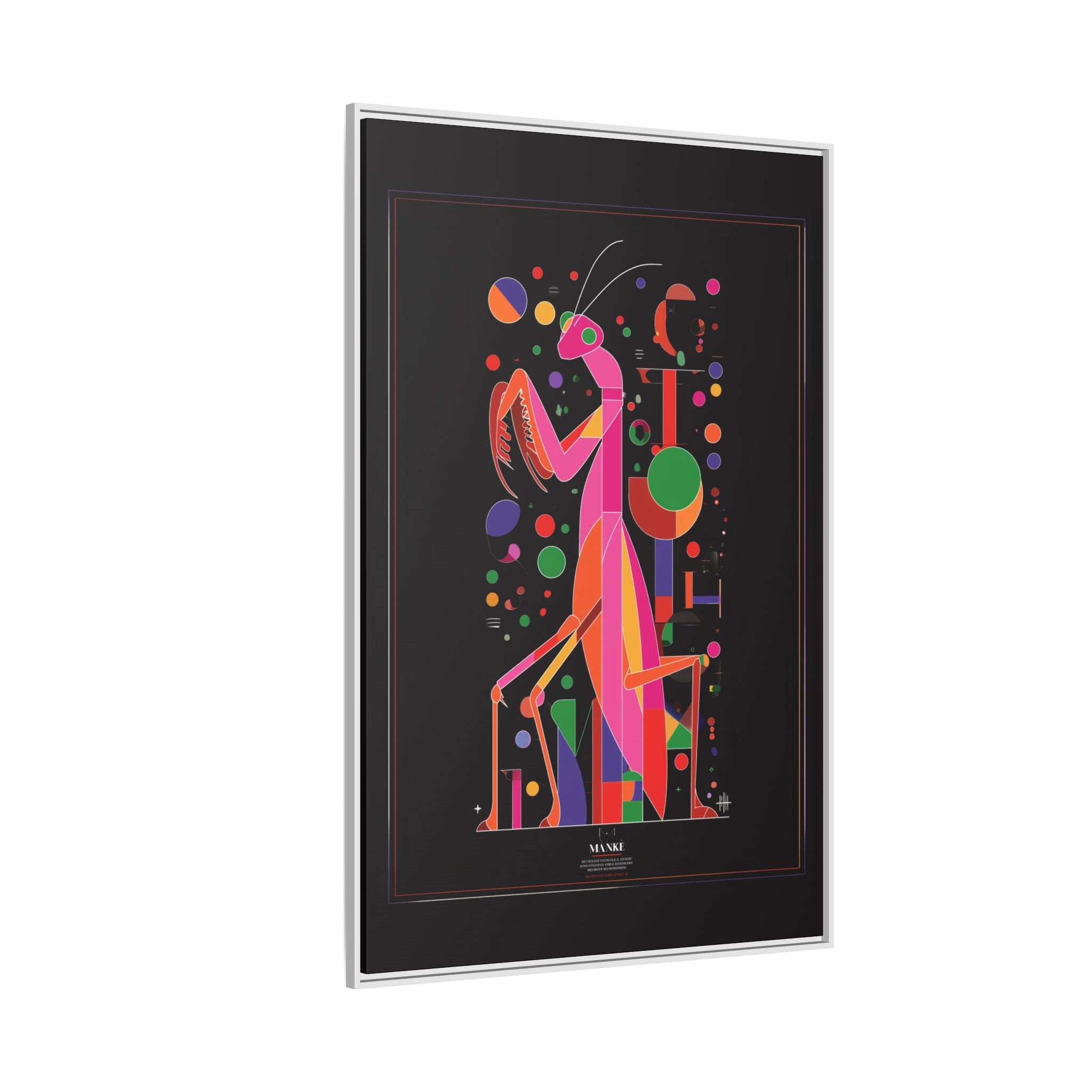 MANKE: Geometric Praying Mantis, Cubist Color Block Design   |    Custom Orders Available