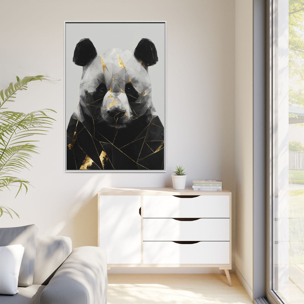 Fractured Panda: Geometric Wildlife Art, Low-Poly Contemporary Portrait   |  Personalized & Custom Orders Available