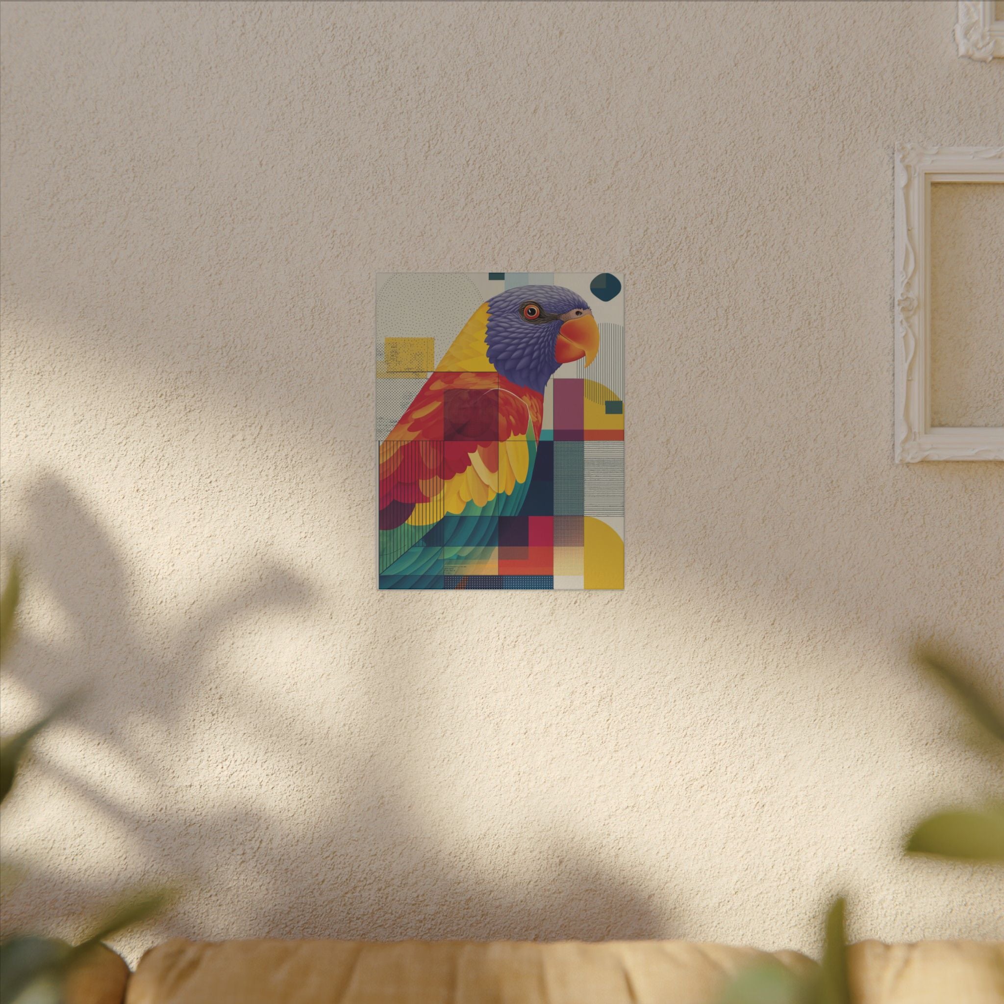 Prismatic Parrot: Geometric Abstract Art, Modern Colorful Bird Print   |    Custom Orders Available