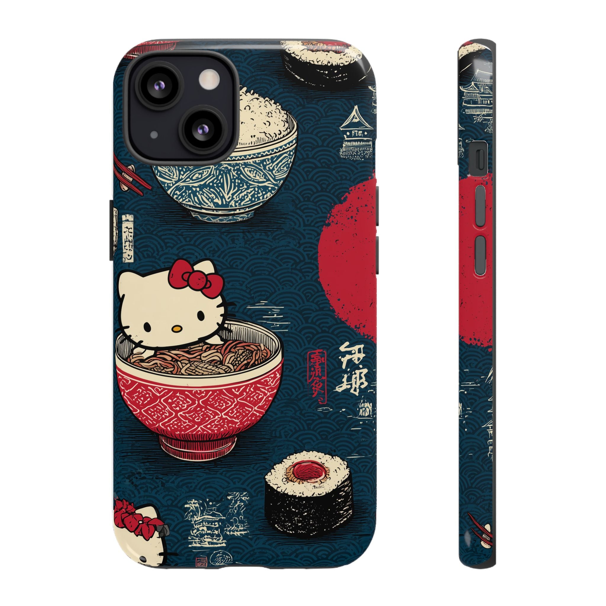 Japanese Kitty Sushi Vibrant Phone Case - Tough Case | Funky, Colorful, Unique Design for Gift, Accessory, Protection, Trendy