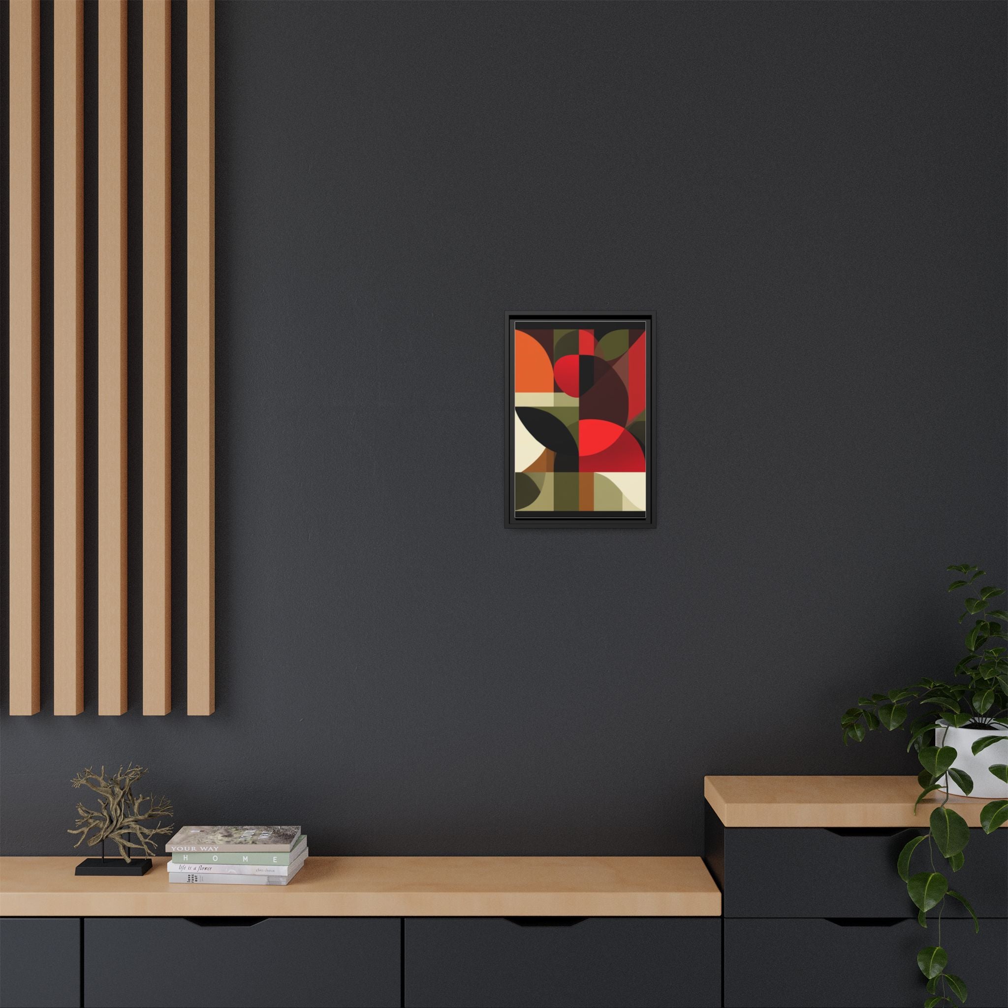 Geometric Fusion: Modern Abstract Composition, Cubist Color Blocks, Architectural Form Harmony   |   Custom Orders Accepted