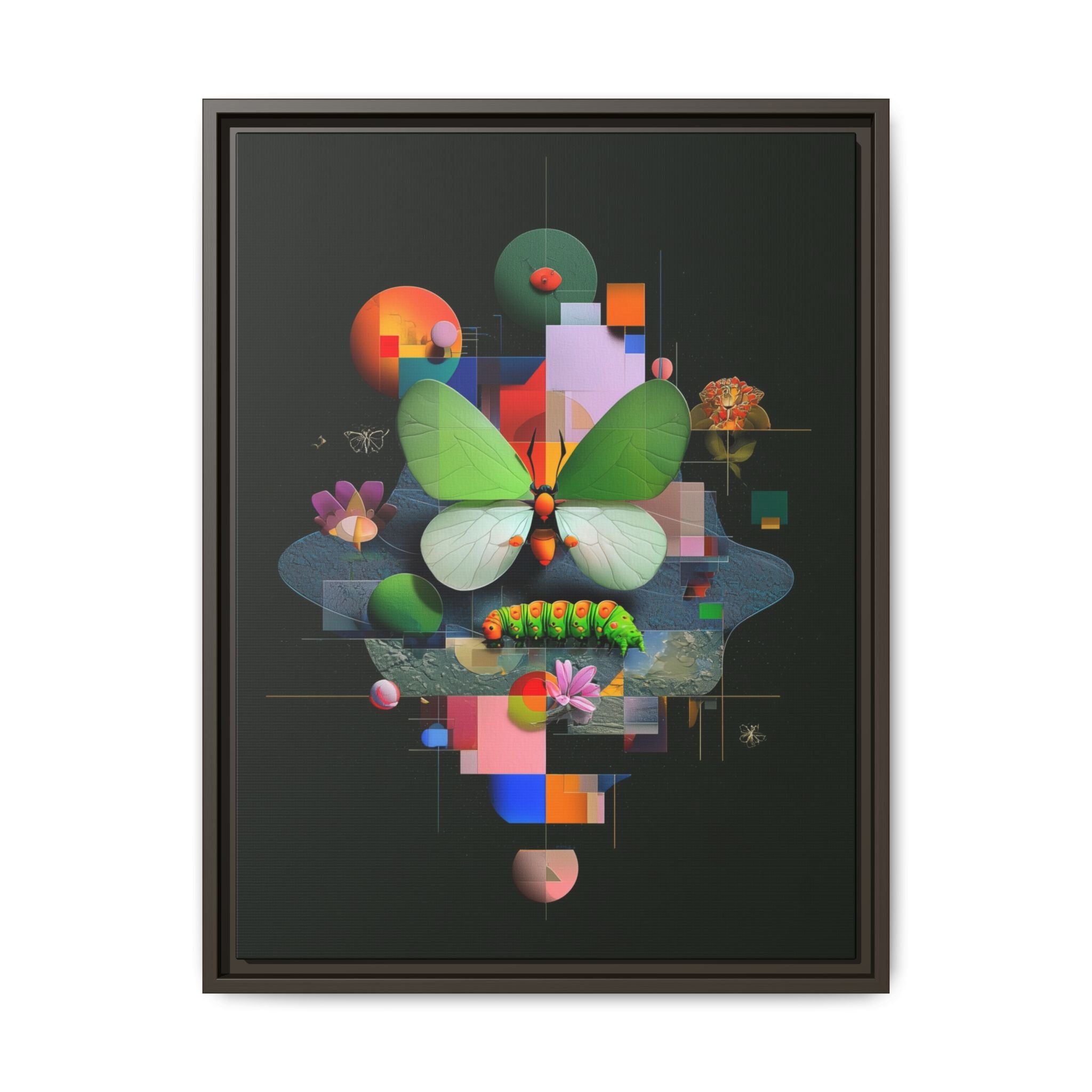 Geometric Metamorphosis: Abstract Nature Composition, Digital Cubist Butterfly Art   |    Custom Orders Available