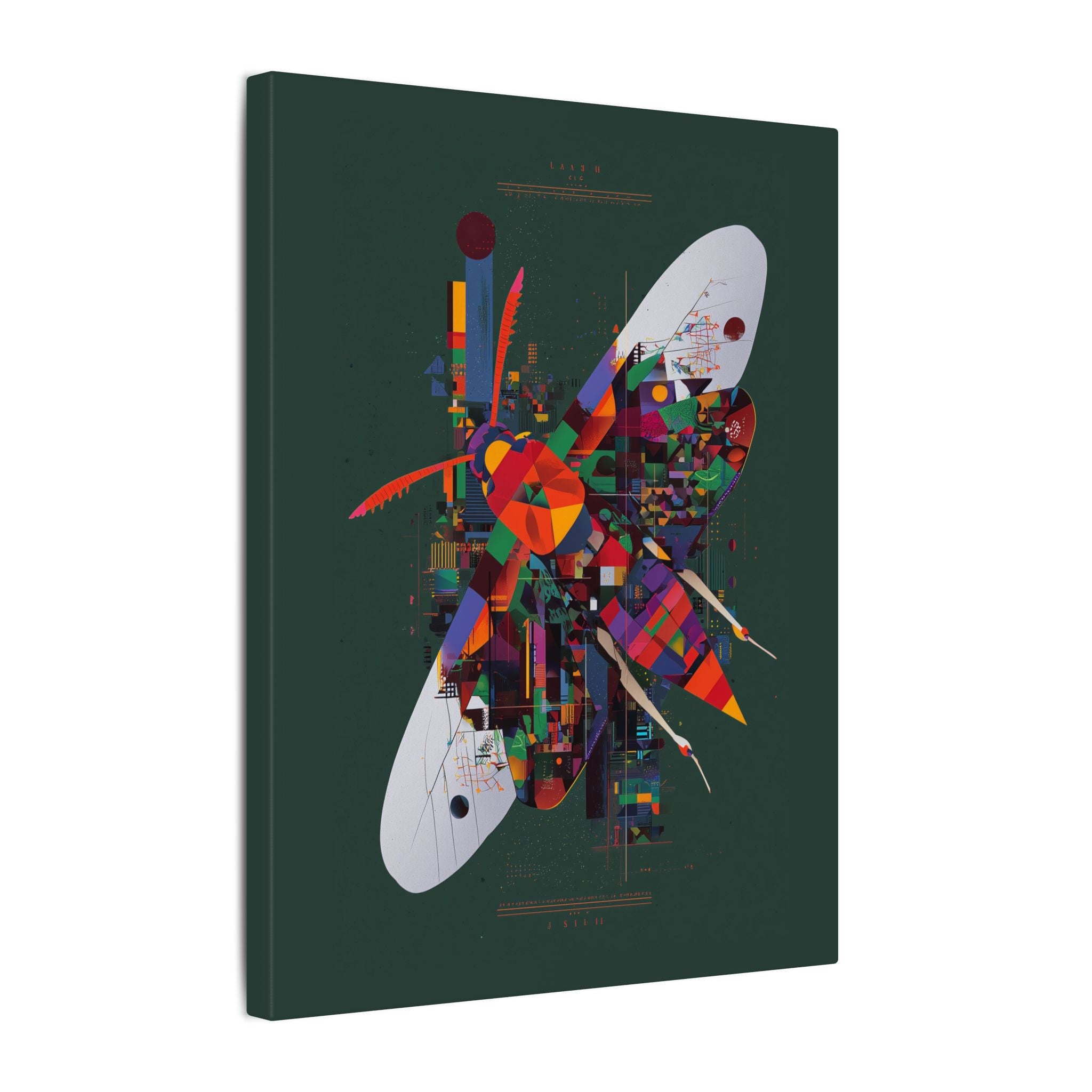 Metamorphic Geometry: Digital Cubist Butterfly, Urban Fragmentation Landscape   |    Custom Orders Available