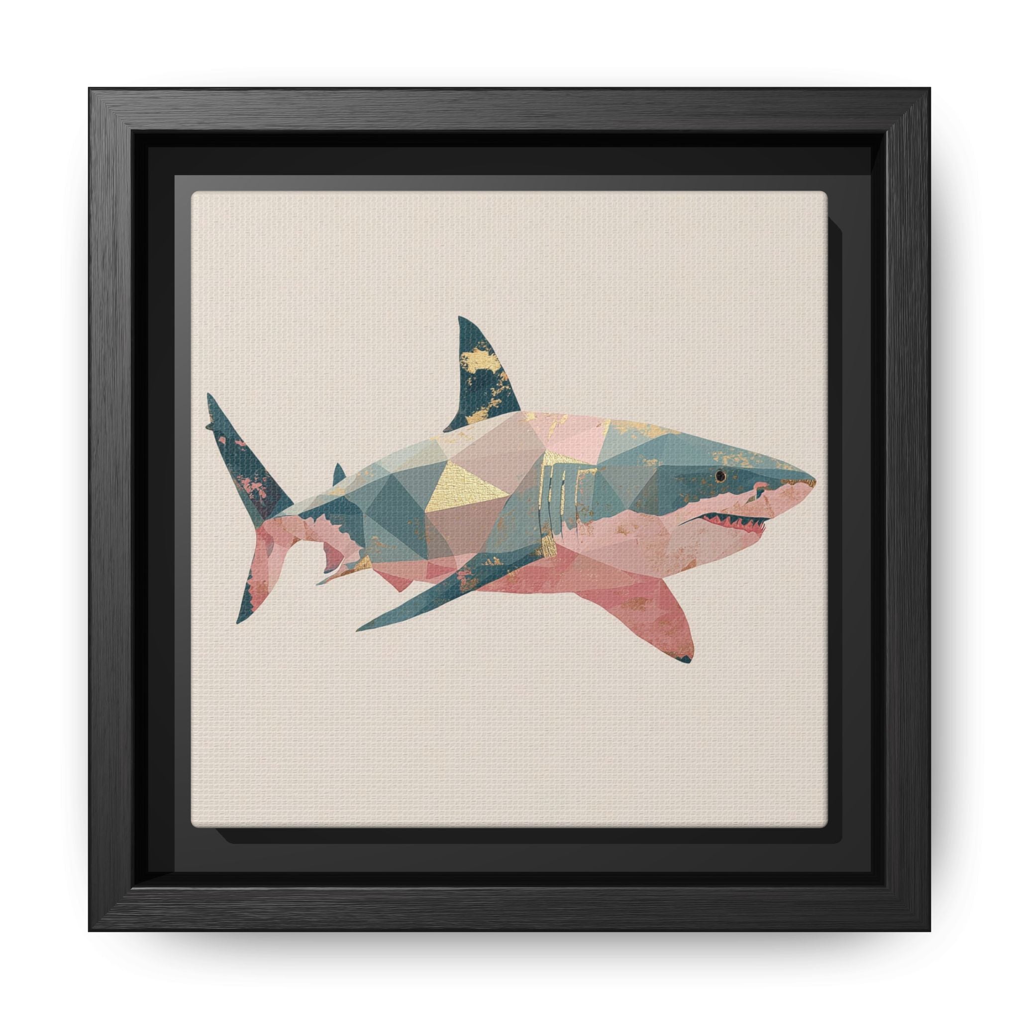 Geometric Shark Spectrum: Polygonal Marine Predator, Abstract Metallic Design   |  Personalized & Custom Orders Available