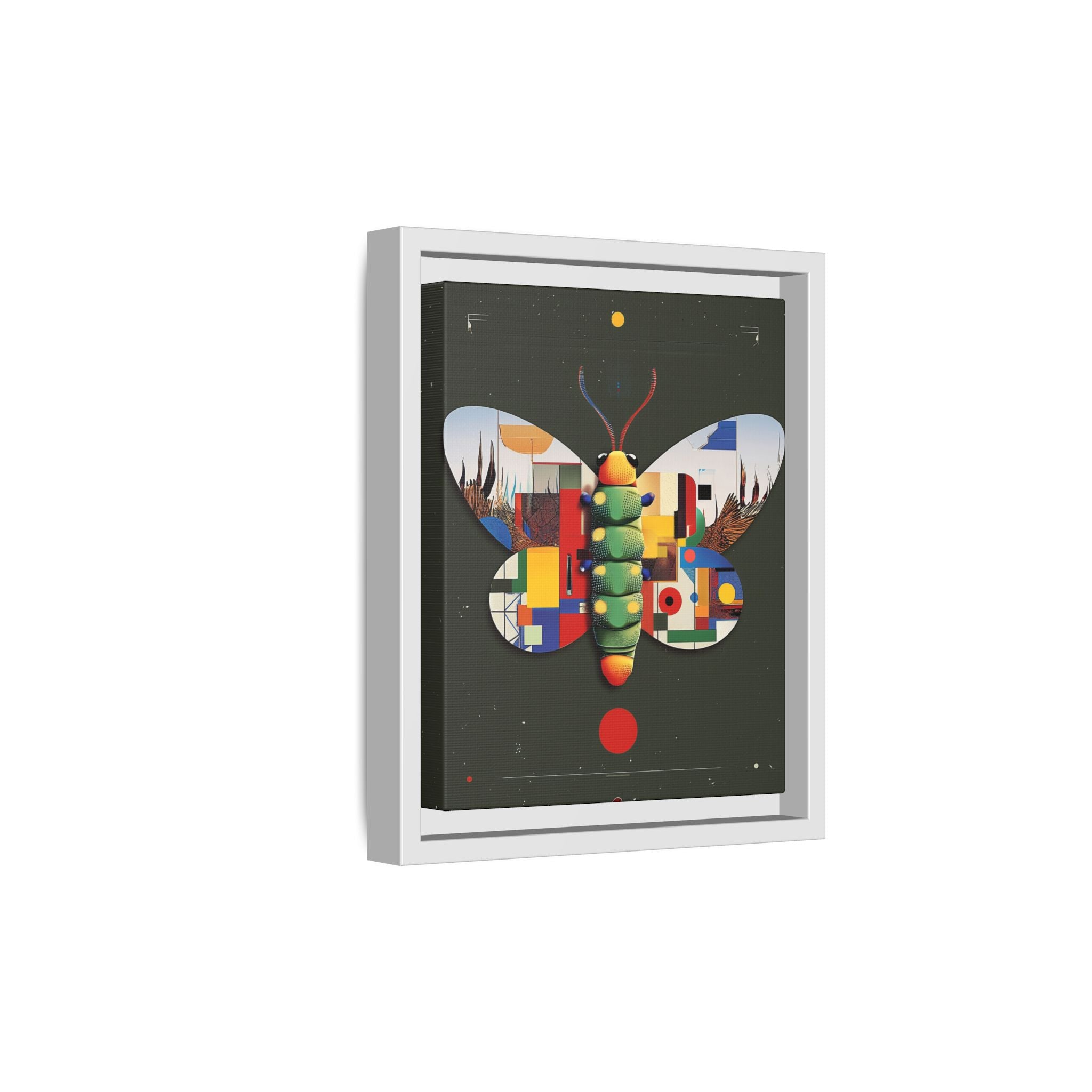 Geometric Butterfly Framed Print : Digital Cubist Interpretation, Modernist Entomological Design   |  Personalized & Custom Orders Available