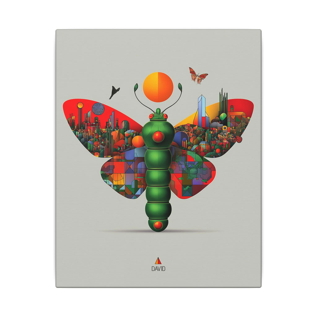 Personalized Butterfly Print: Geometric Urban Landscape, Futuristic Digital Art   |    Custom Orders Available