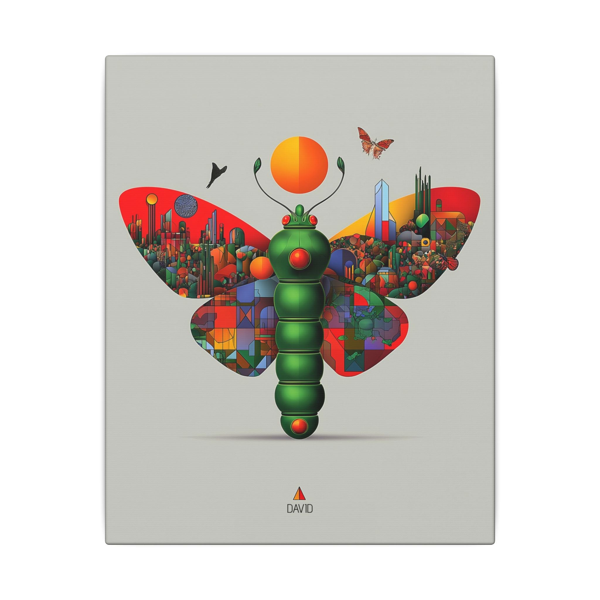 Personalized Butterfly Print: Geometric Urban Landscape, Futuristic Digital Art   |    Custom Orders Available