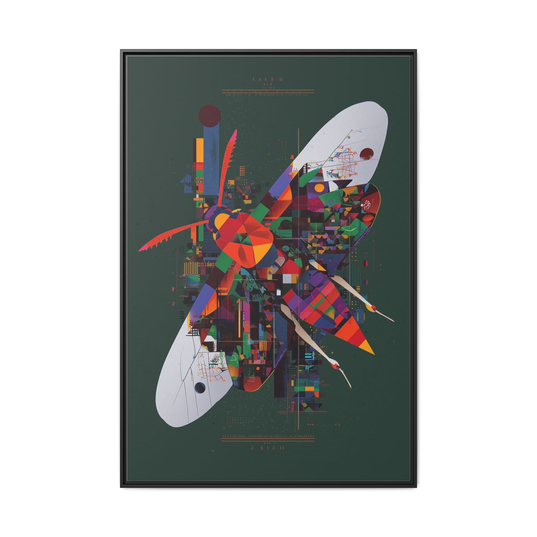 Geometric Butterfly: Digital Abstract Art, Architectural Color Explosion   |    Custom Orders Available