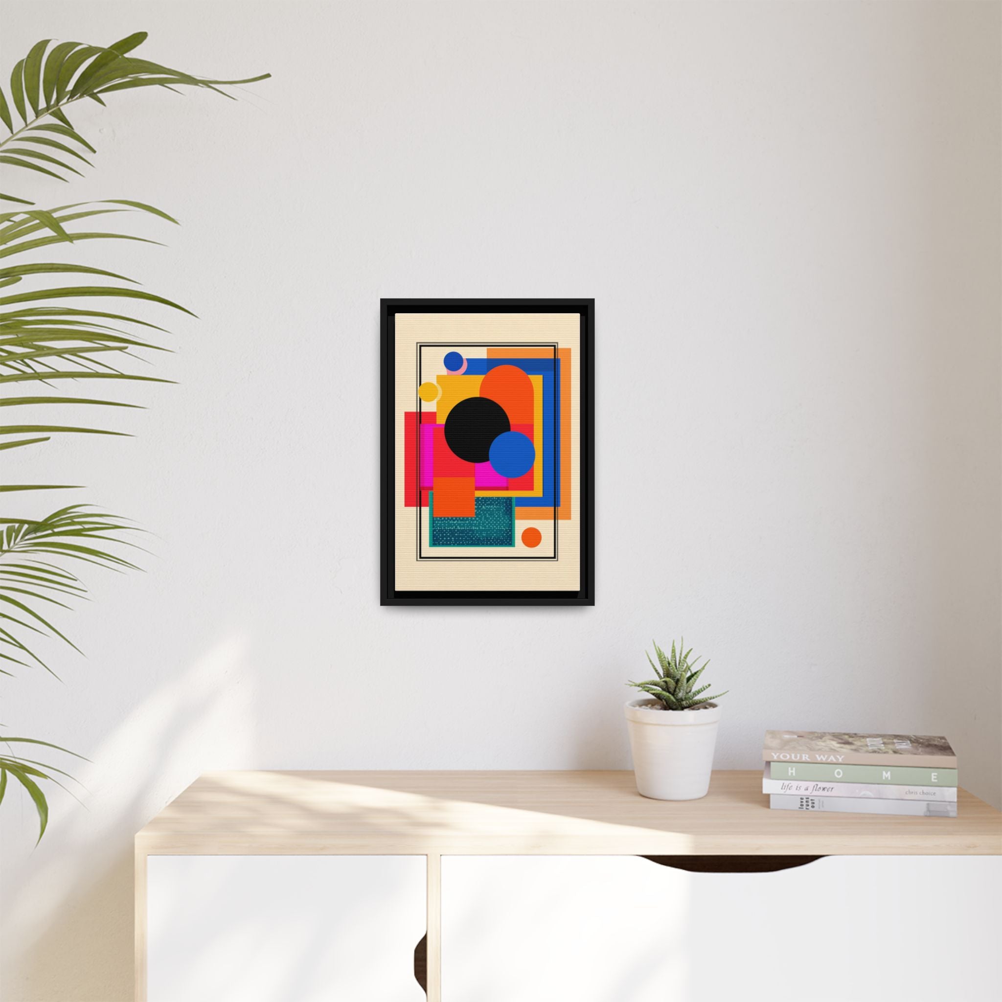 Geometric Harmony: Abstract Color Blocks, Mid-Century Modern Design, Minimalist Art Composition   |   Custom Orders Accepted