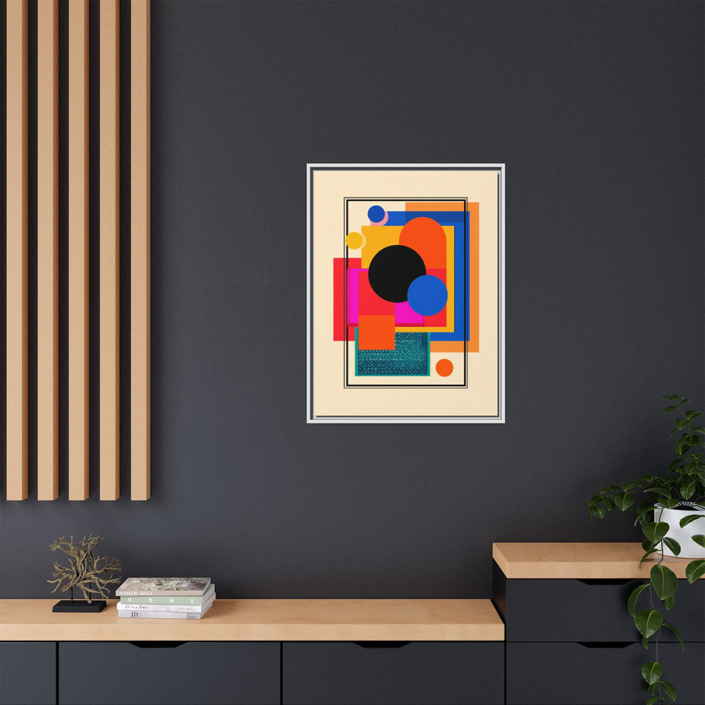 Geometric Harmony: Abstract Color Blocks, Mid-Century Modern Design, Minimalist Art Composition   |   Custom Orders Accepted