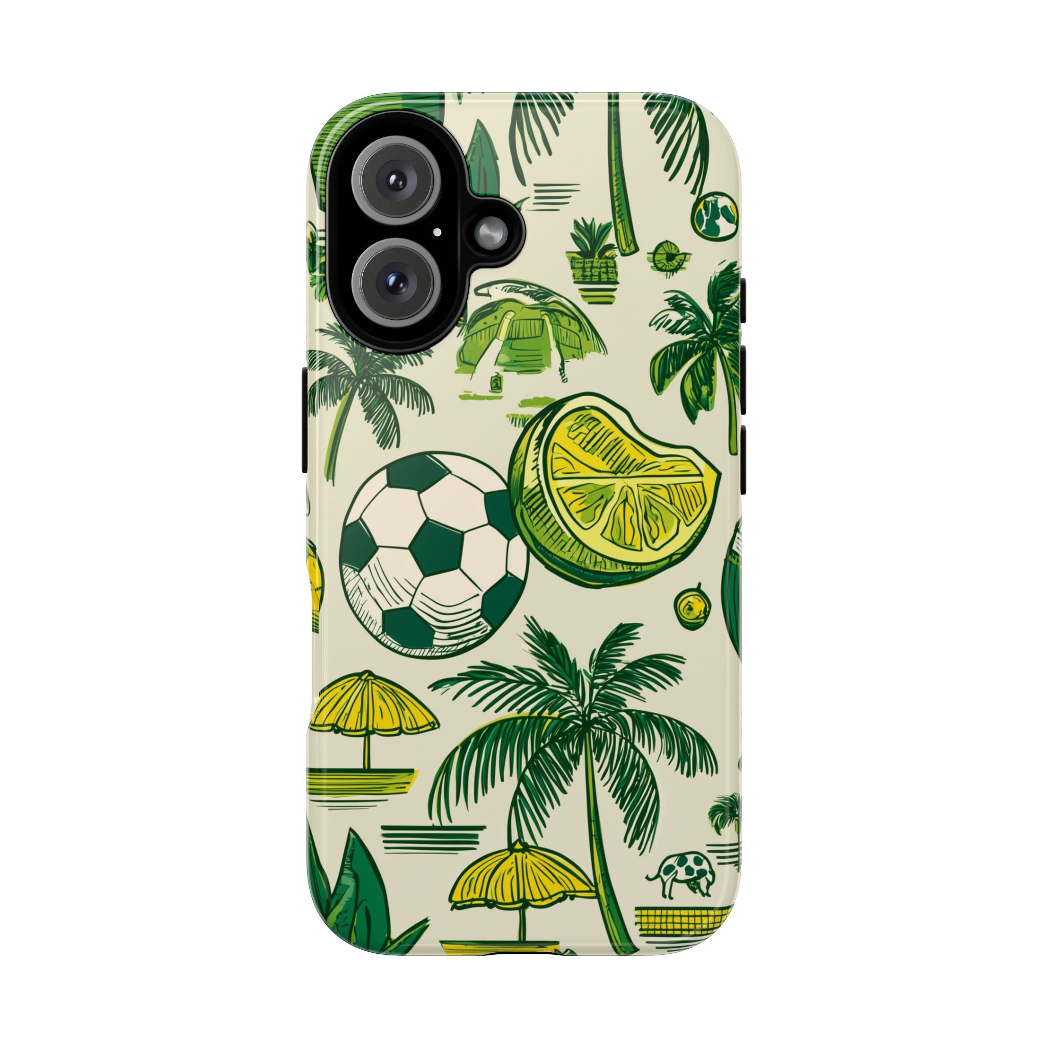 Summer Tough Cases: Sporty Tropical Phone Case, Fun Beach Vibe Phone Accessory, Summer Travel Gift, Colorful Phone Cover, Casual Style Tech
