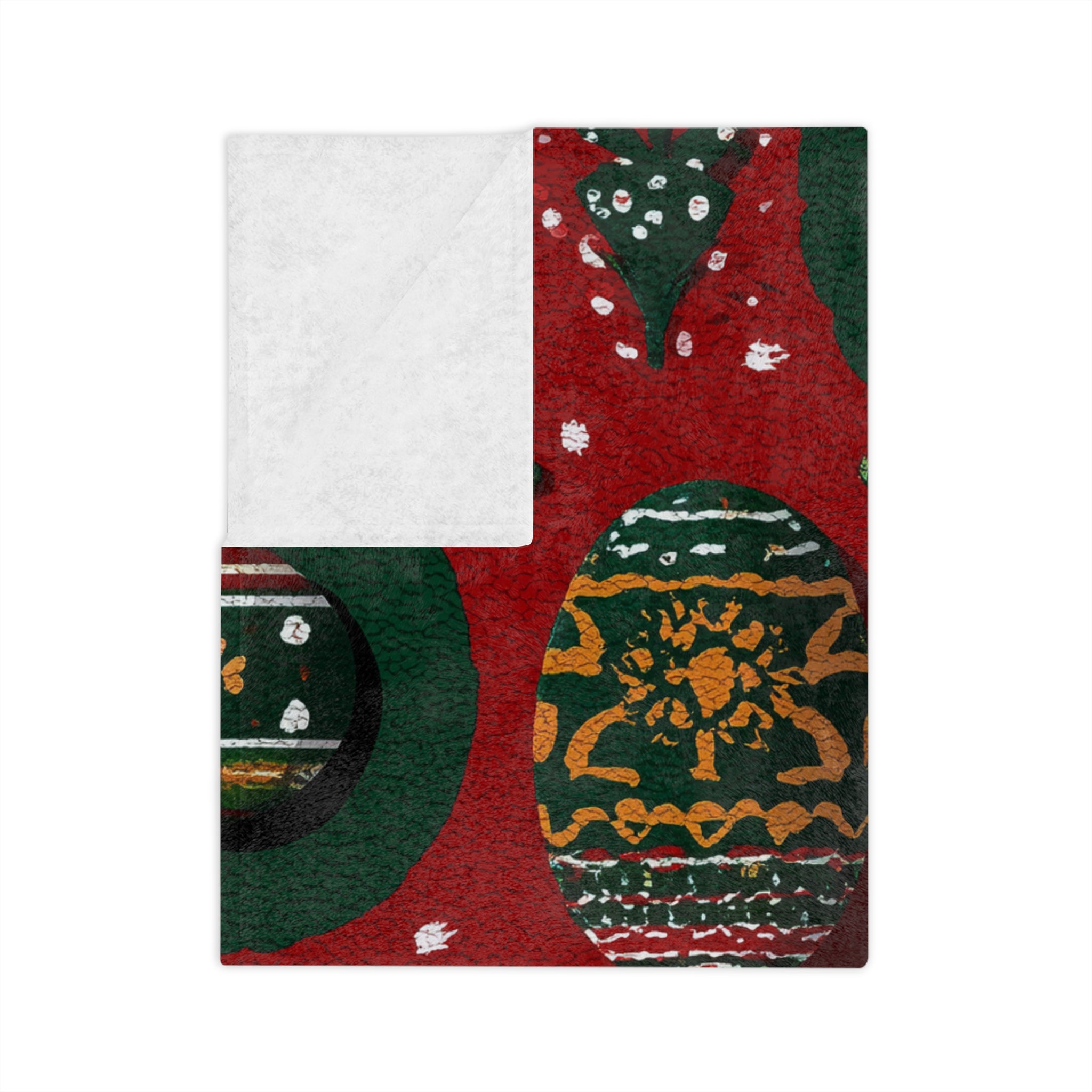 Christmas Egg Pattern Cozy Blanket Doona Cover, Duvet, Quilt, Soft Throw for Holiday Decor, Christmas Gift