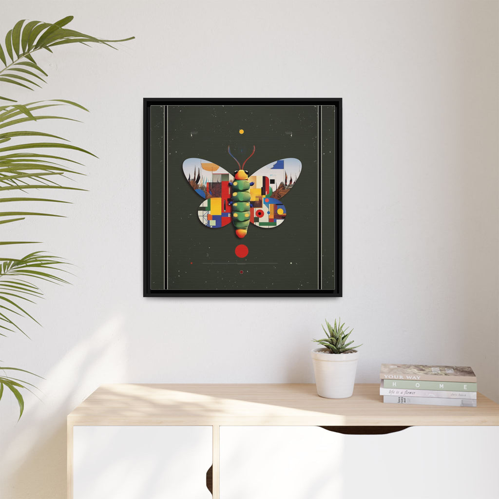 Geometric Butterfly Framed Print : Digital Cubist Interpretation, Modernist Entomological Design   |  Personalized & Custom Orders Available