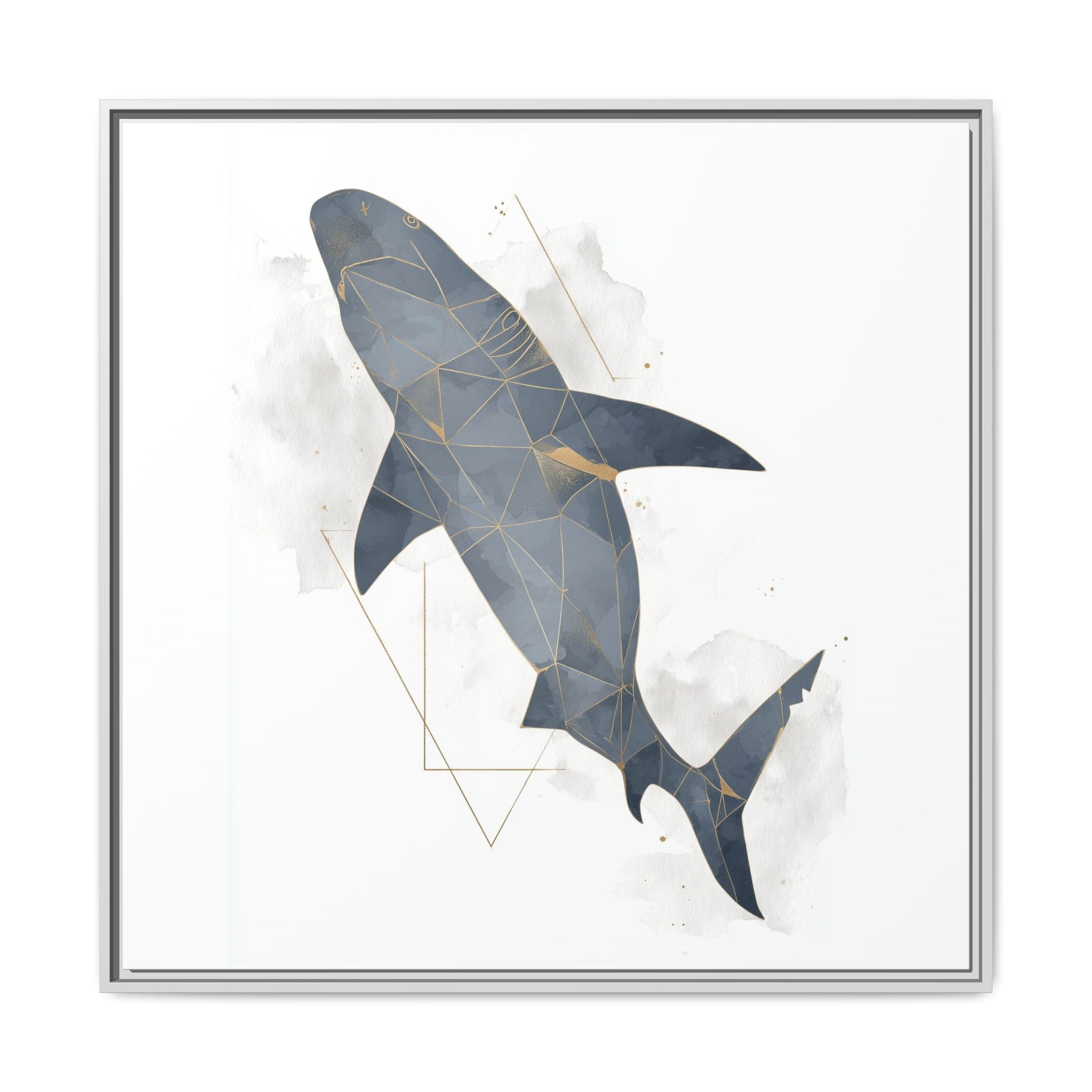 Aquatic Geometry: Shark Polygon Abstraction, Oceanic Digital Art   |  Personalized & Custom Orders Available