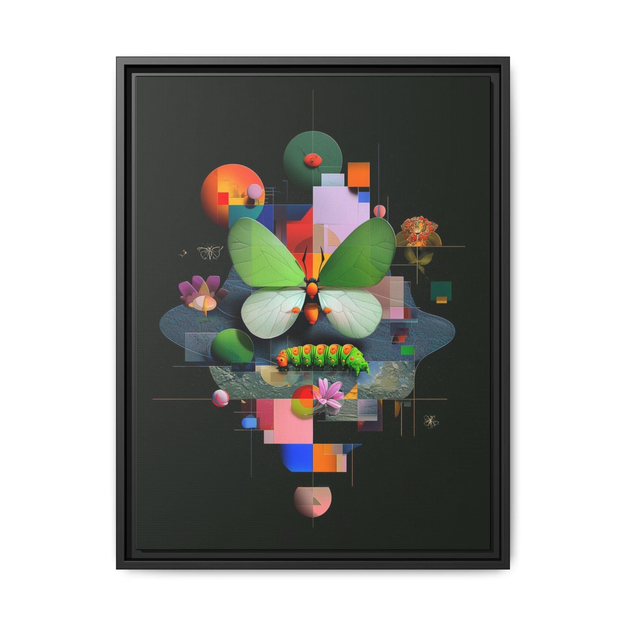 Geometric Metamorphosis: Abstract Nature Composition, Digital Cubist Butterfly Art   |    Custom Orders Available