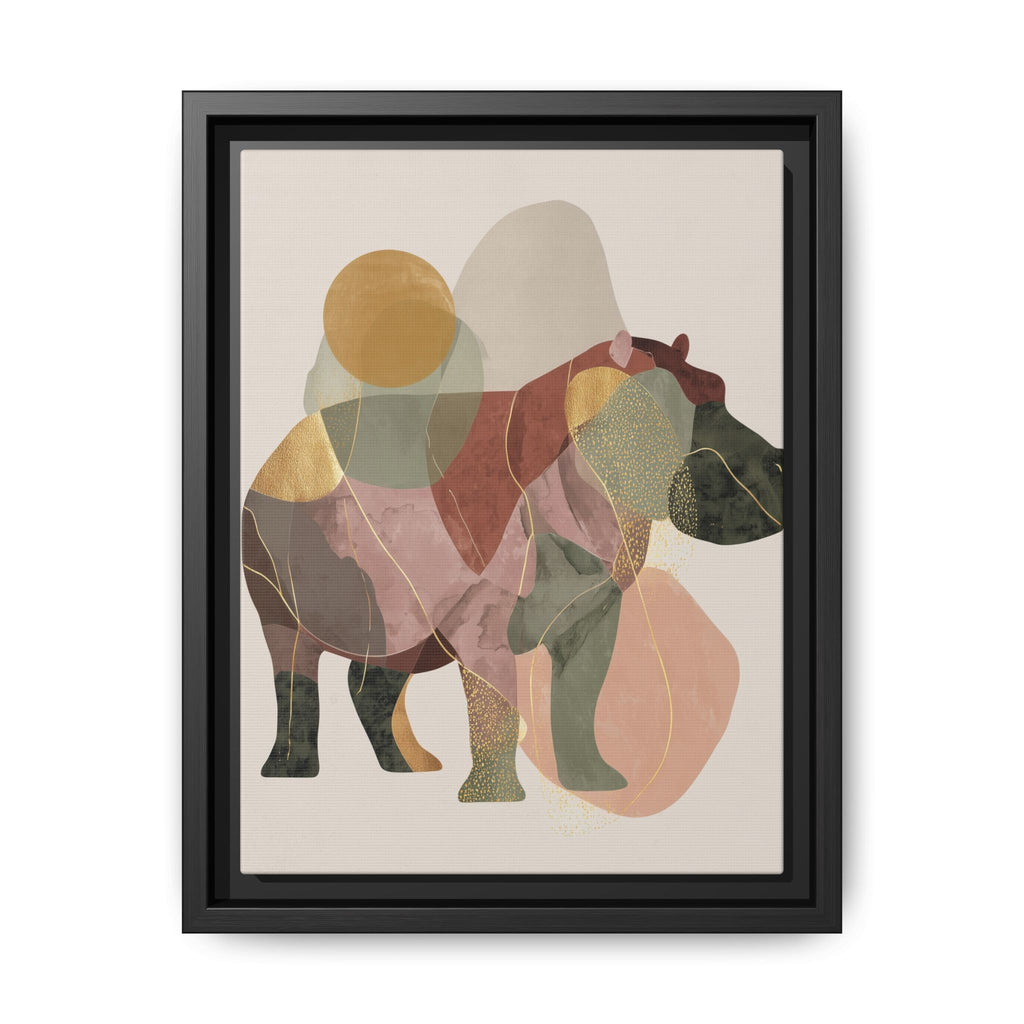 Fragmented Hippopotamus: Geometric Abstract Art, Minimalist Animal Portrait   |  Personalized & Custom Orders Available