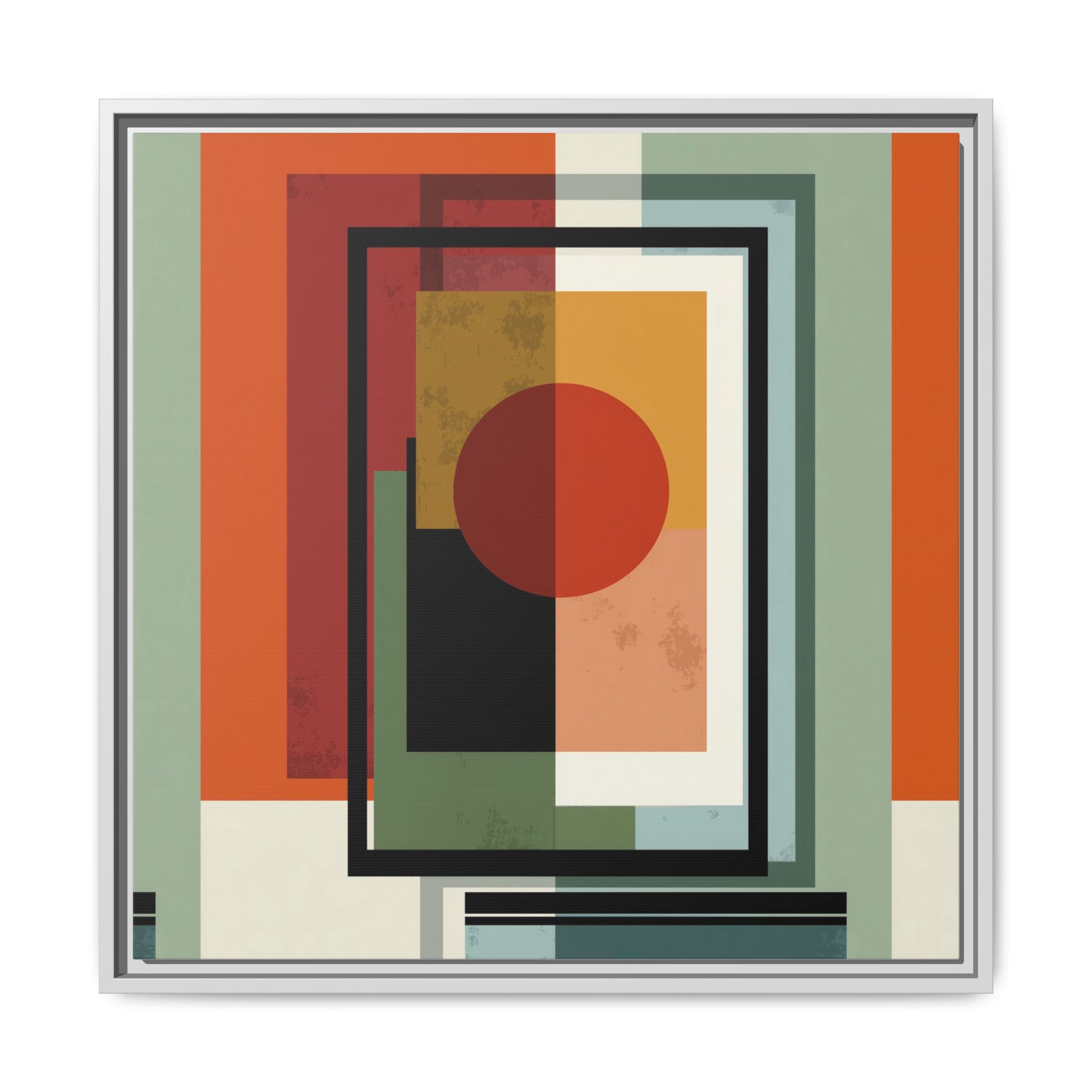 Geometric Harmonies: Mid-Century Modern Composition, Constructivist Inspiration, Abstract Rectangular Interplay   |   Custom Orders Accepted